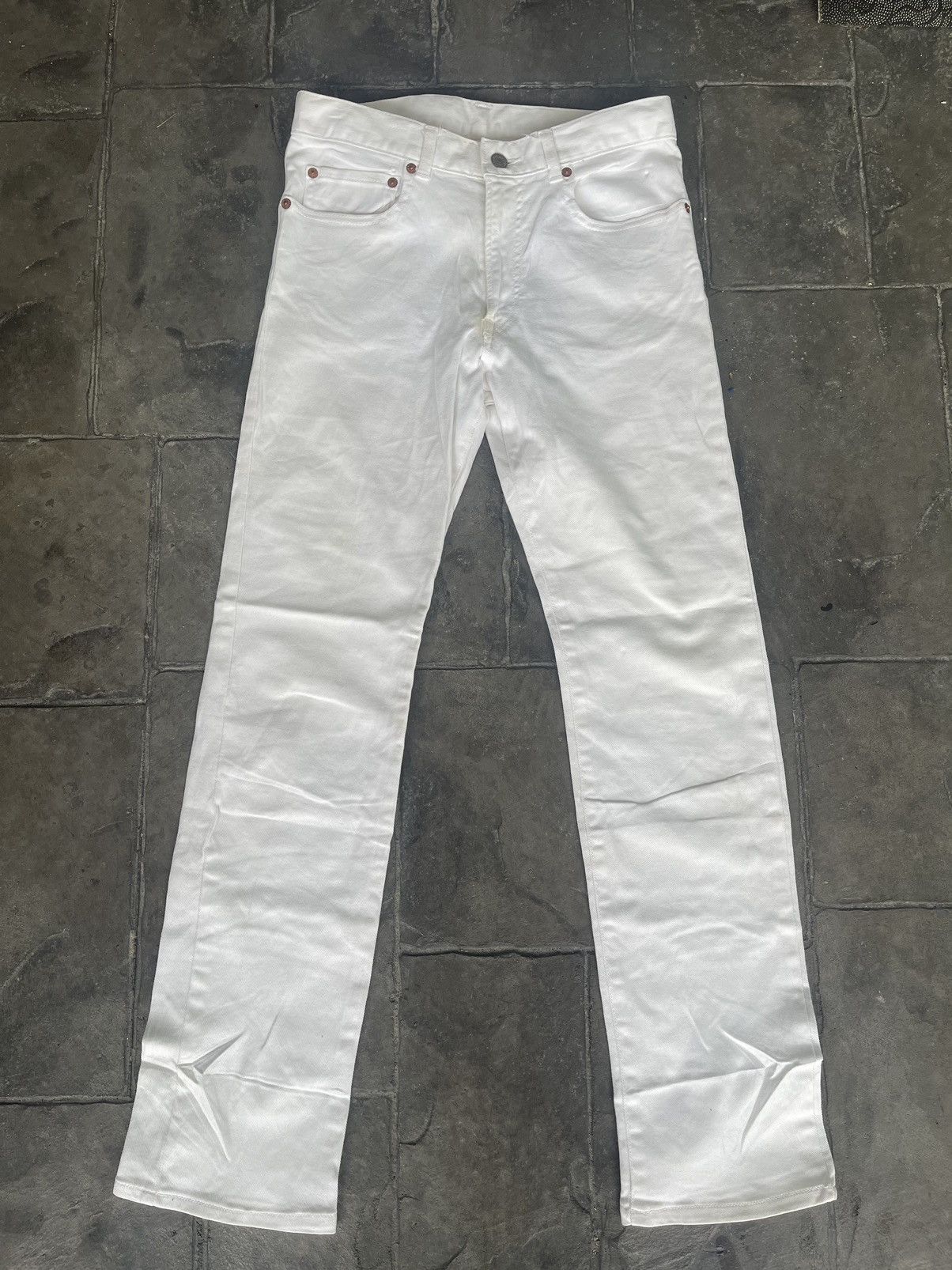 HOLLYWOOD RANCH MARKET JAPAN MADE H.R. Market White Denim Jeans Size US 29 - 4 Thumbnail