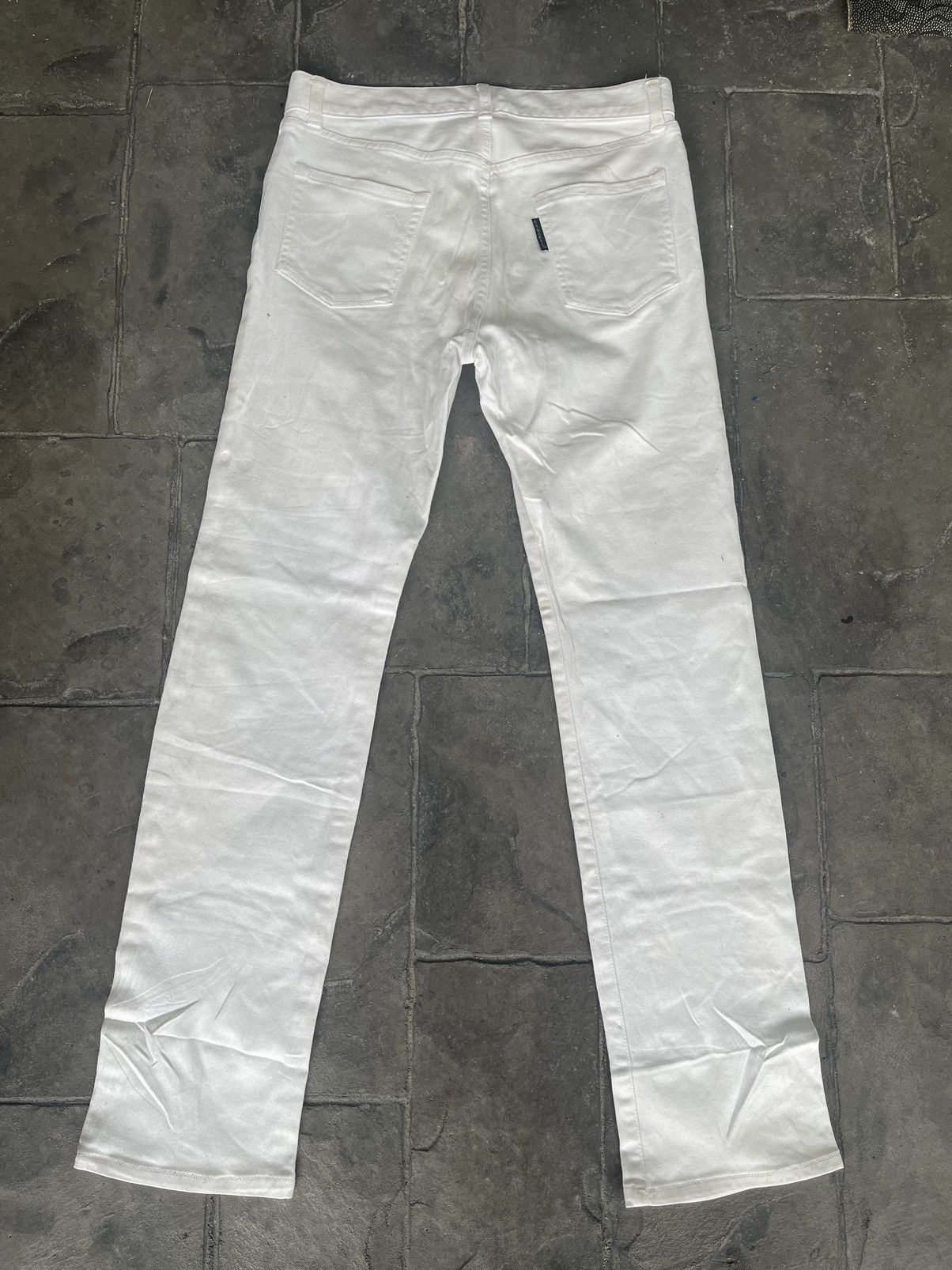HOLLYWOOD RANCH MARKET JAPAN MADE H.R. Market White Denim Jeans Size US 29 - 1 Thumbnail