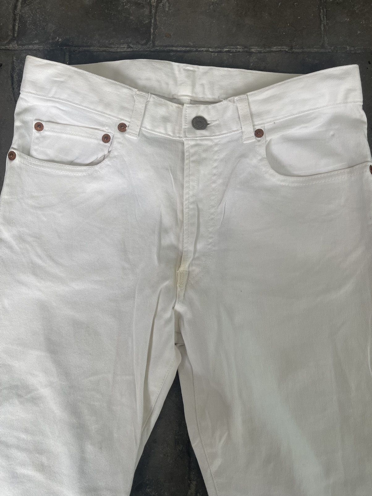 HOLLYWOOD RANCH MARKET JAPAN MADE H.R. Market White Denim Jeans Size US 29 - 5 Thumbnail