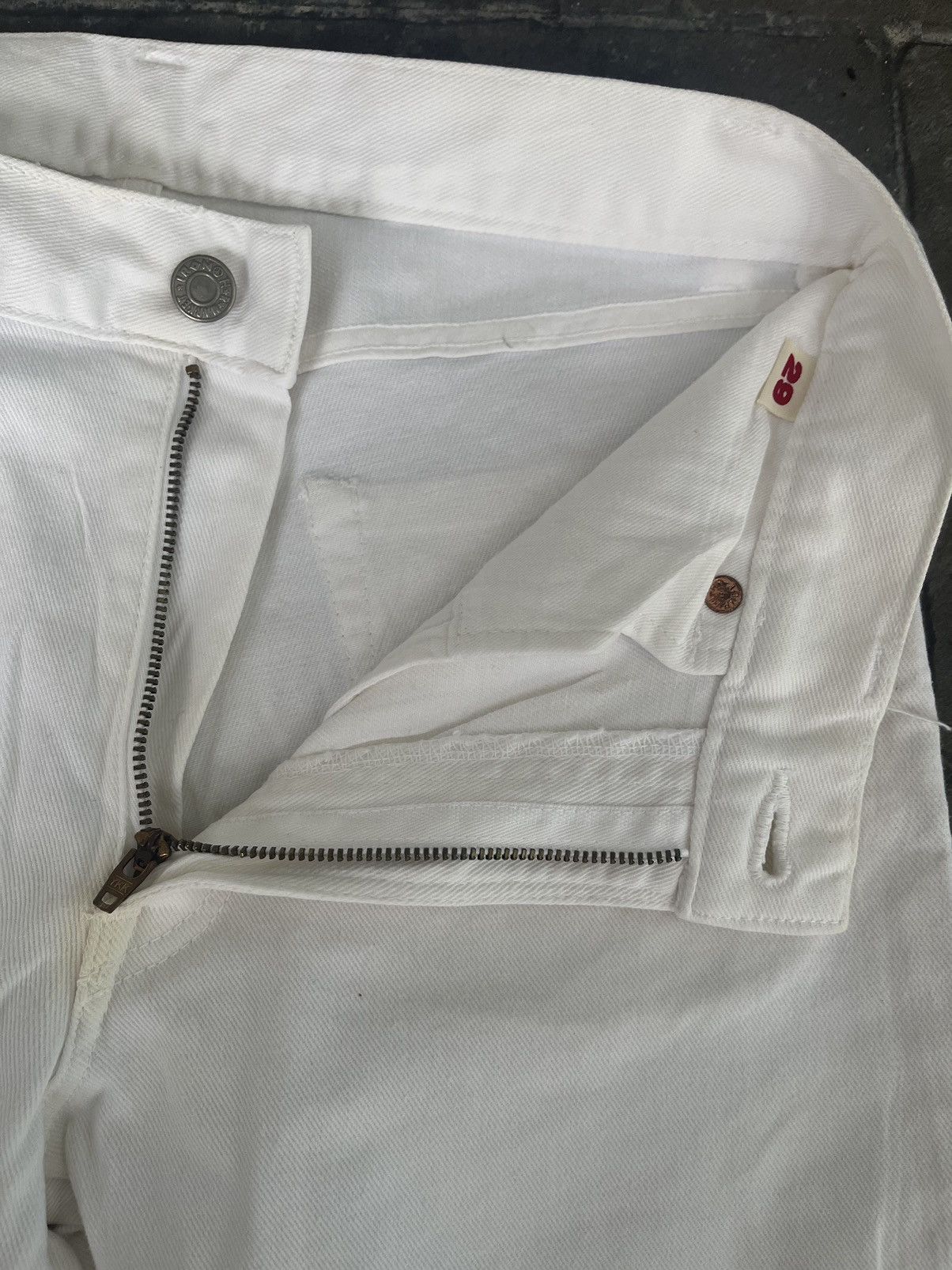 HOLLYWOOD RANCH MARKET JAPAN MADE H.R. Market White Denim Jeans Size US 29 - 6 Thumbnail