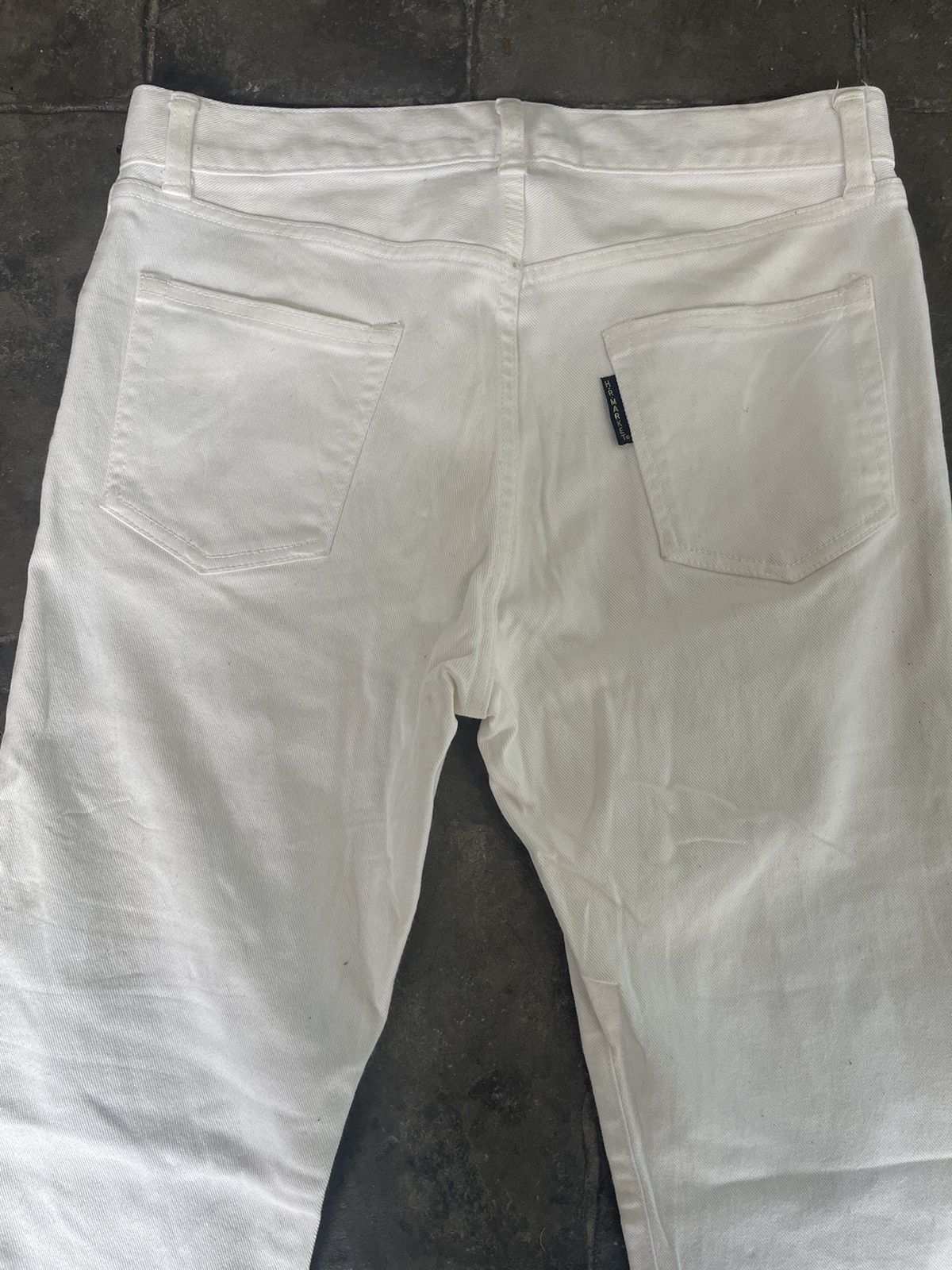 HOLLYWOOD RANCH MARKET JAPAN MADE H.R. Market White Denim Jeans Size US 29 - 2 Thumbnail