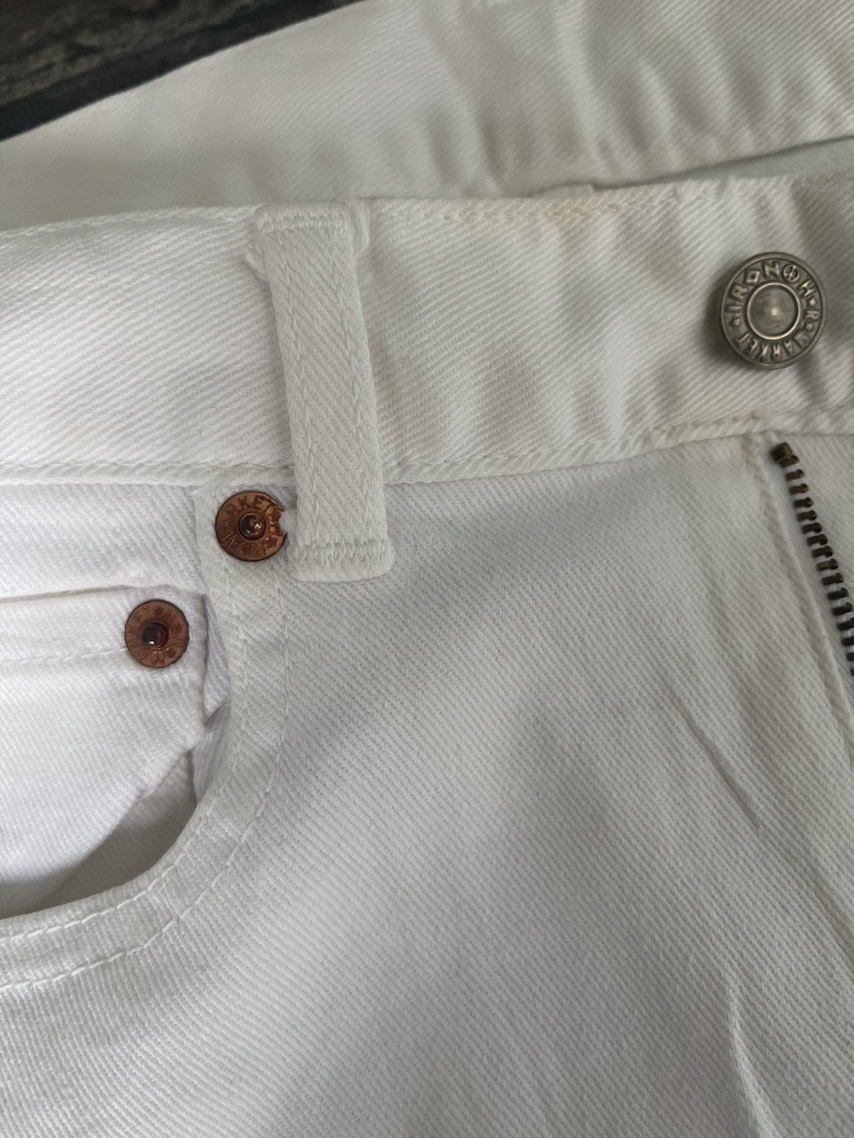 HOLLYWOOD RANCH MARKET JAPAN MADE H.R. Market White Denim Jeans Size US 29 - 7 Thumbnail