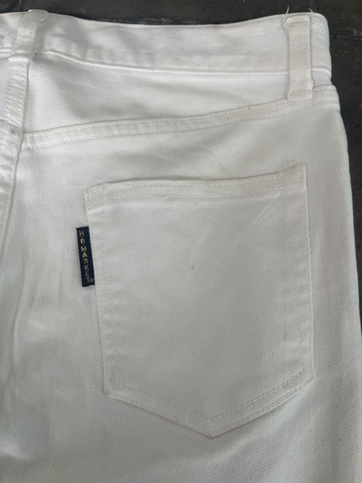 HOLLYWOOD RANCH MARKET JAPAN MADE H.R. Market White Denim Jeans Size US 29 - 3 Thumbnail