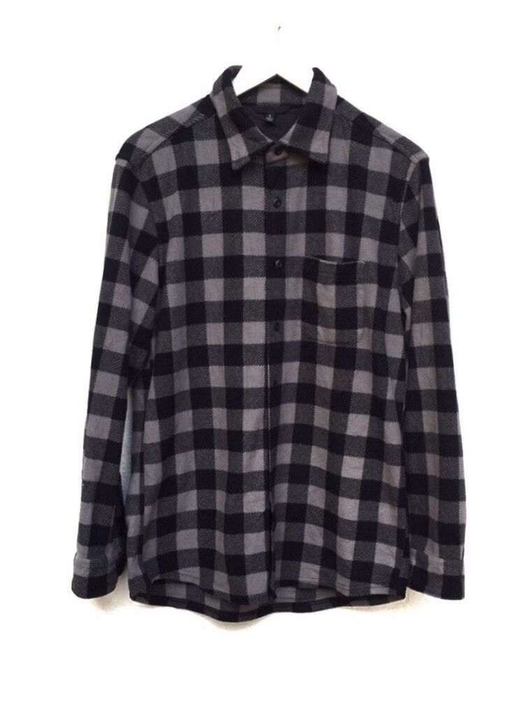 Japanese Brand × Uniqlo 🔥Uniqlo Soft Fleece Button Check Jacket Size US L / EU 52-54 / 3 - 1 Thumbnail