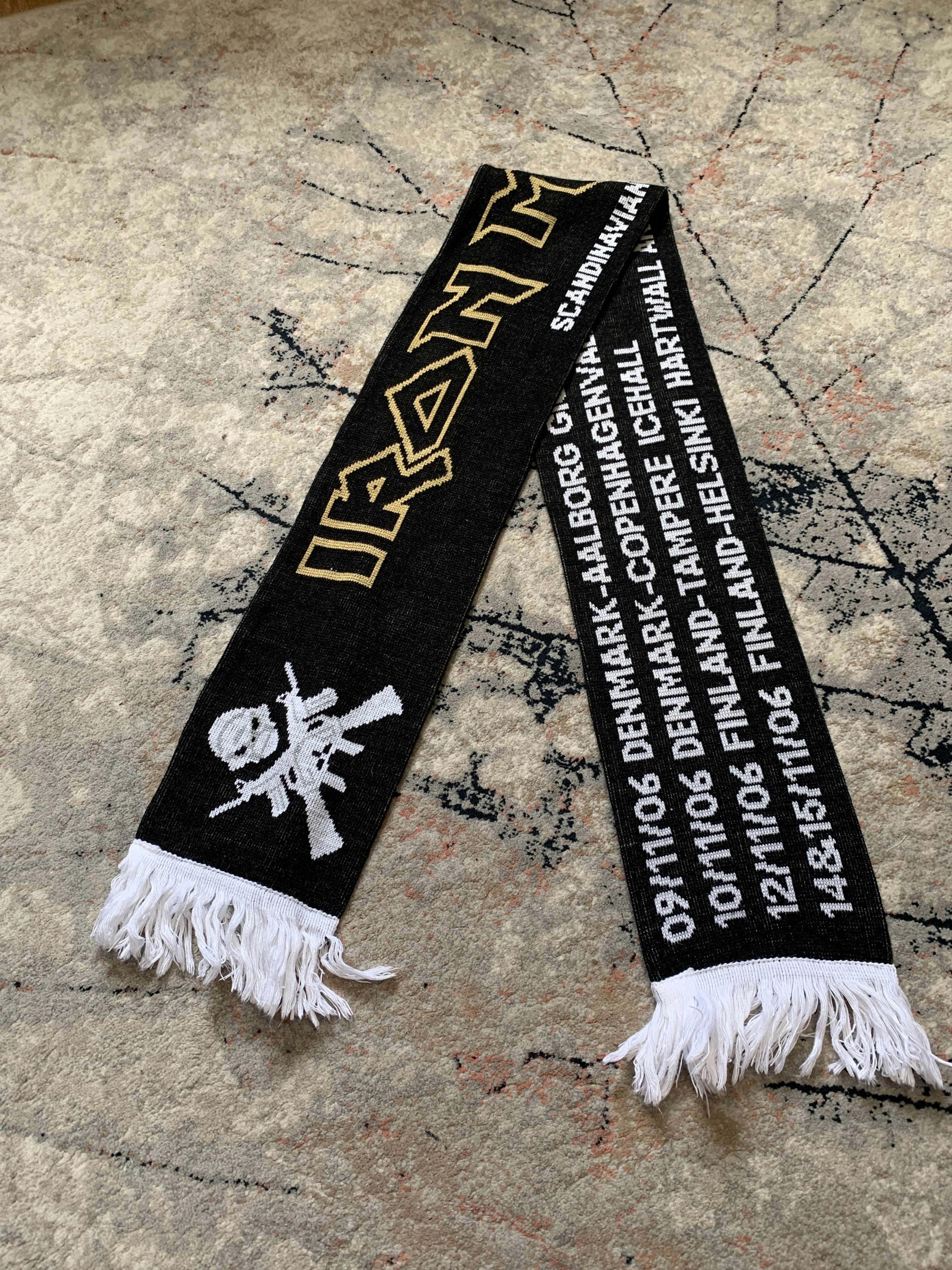 Band Tees × Iron Maiden × Vintage Iron Maiden Scandinavian Tour 2006 Scarf Size ONE SIZE - 1 Thumbnail