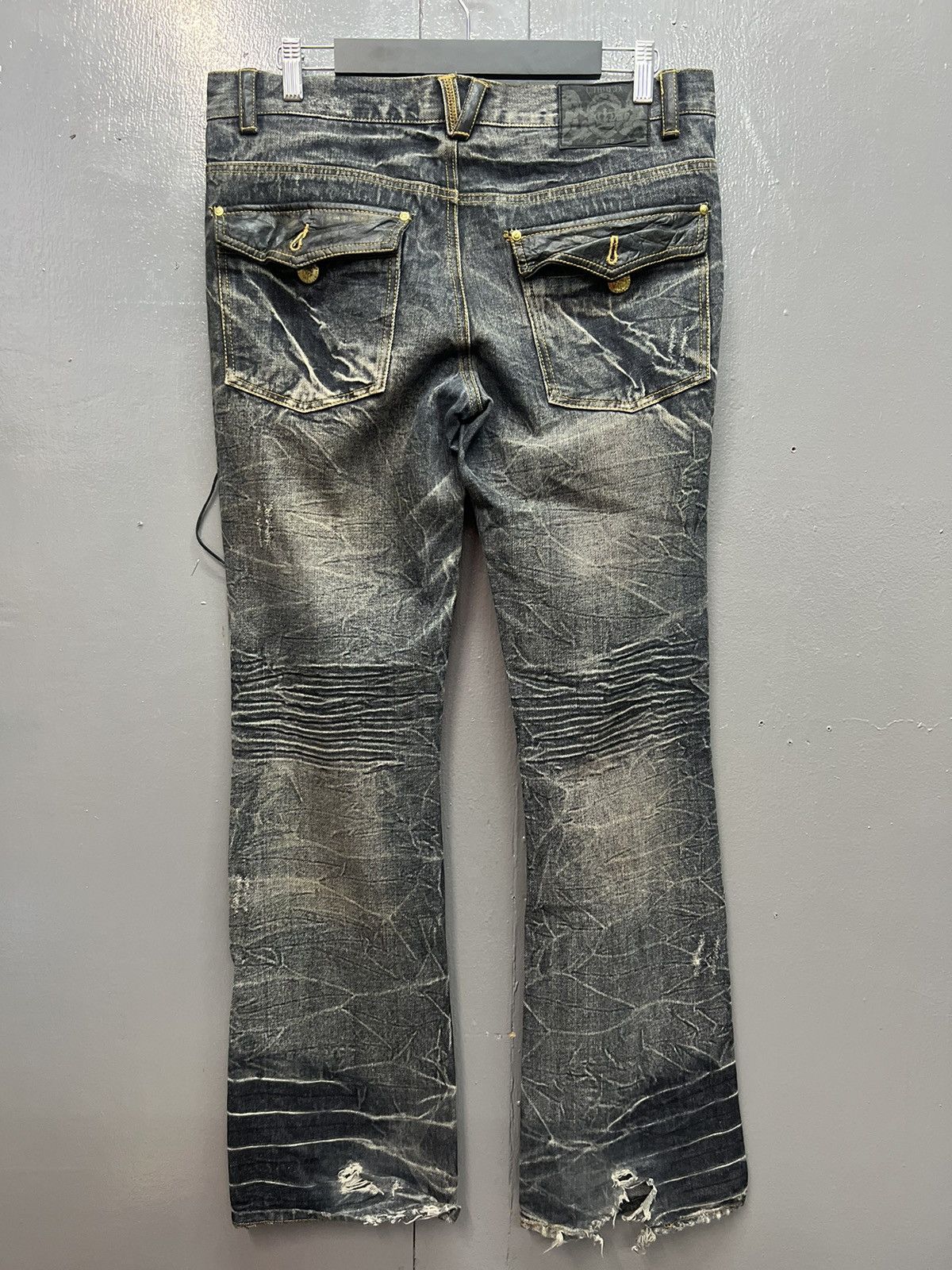 Japanese Brand LOWBOX FLARE DENIM JEANS SIZE 34 Size US 34 / EU 50 - 4 Thumbnail