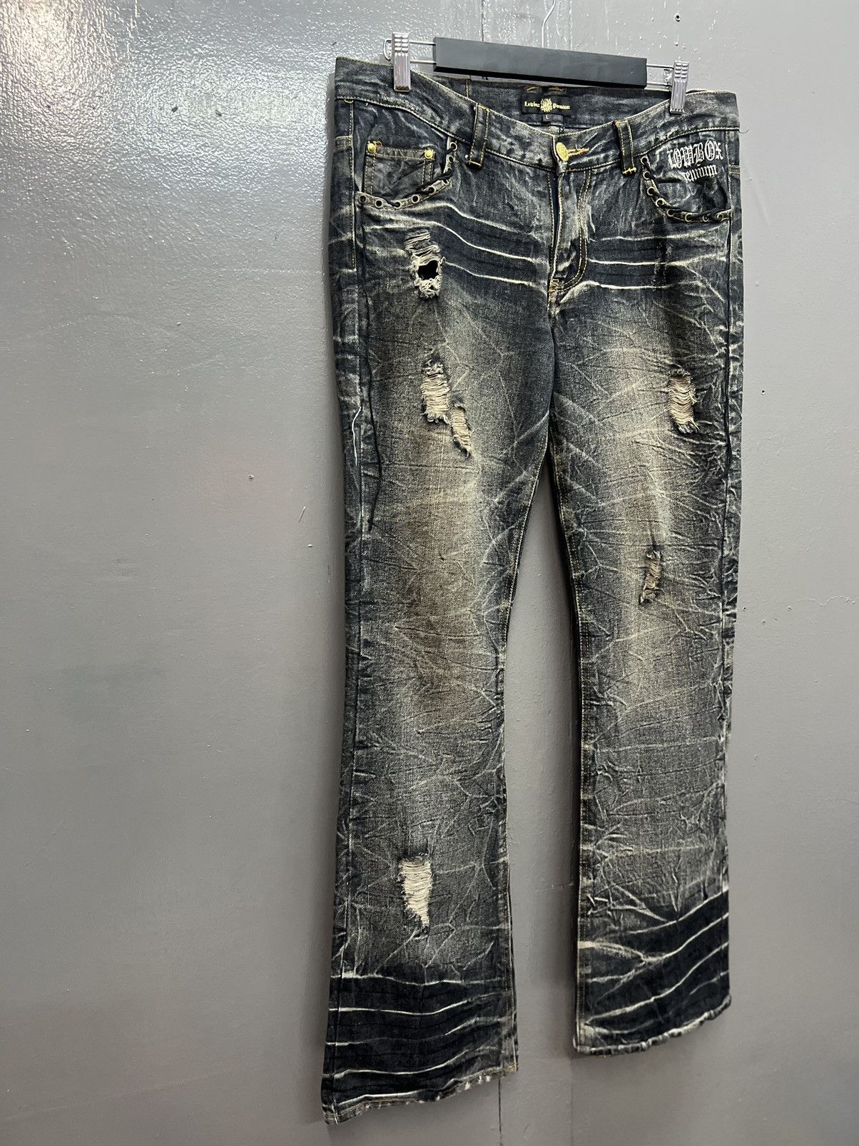 Japanese Brand LOWBOX FLARE DENIM JEANS SIZE 34 Size US 34 / EU 50 - 2 Thumbnail
