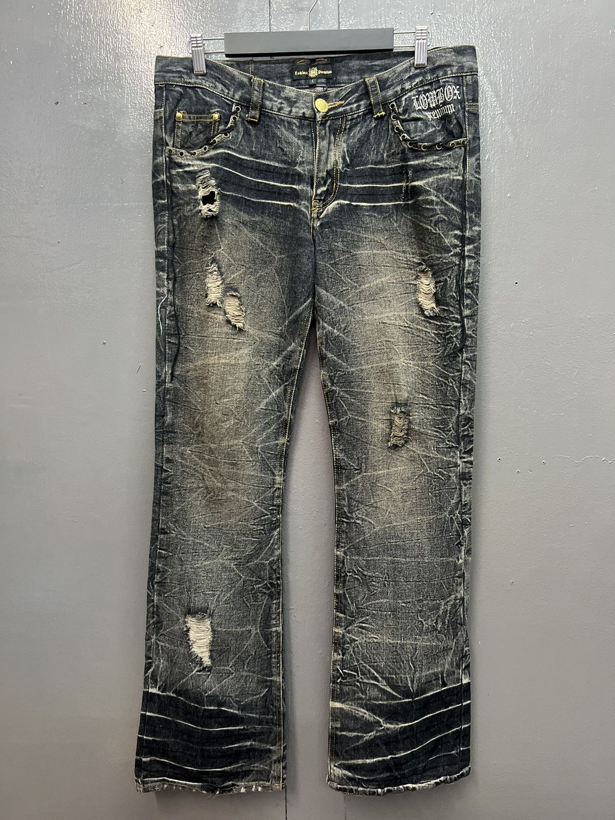 Japanese Brand LOWBOX FLARE DENIM JEANS SIZE 34 Size US 34 / EU 50 - 1 Thumbnail