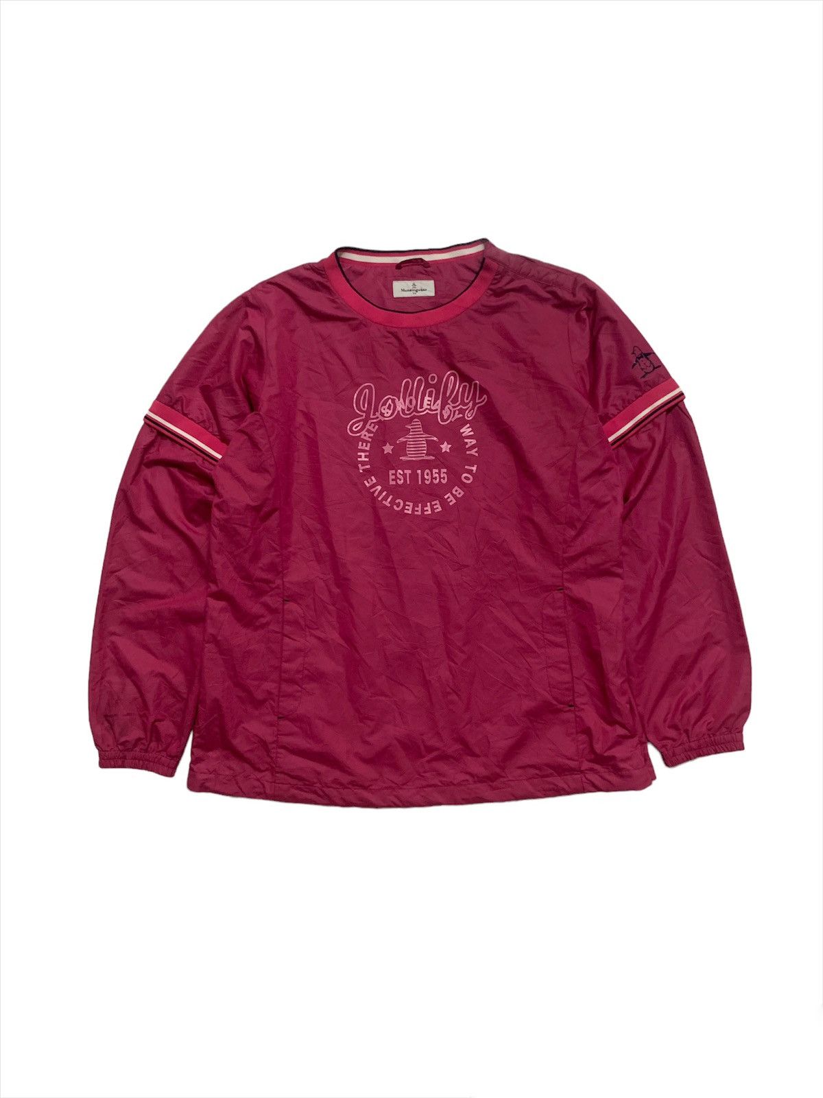 Japanese Brand Munsingwear Pink Jersey With Button Flap Lenghts Size US S / EU 44-46 / 1 - 1 Thumbnail