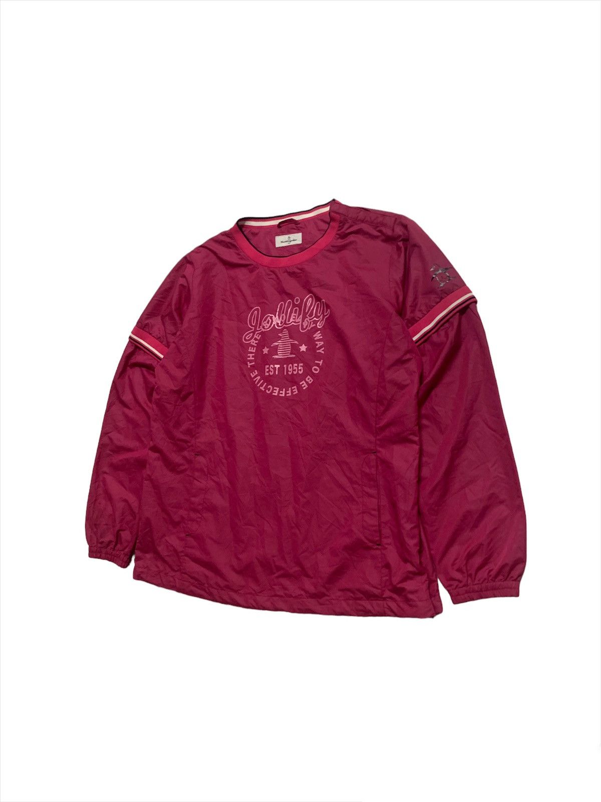 Japanese Brand Munsingwear Pink Jersey With Button Flap Lenghts Size US S / EU 44-46 / 1 - 3 Thumbnail