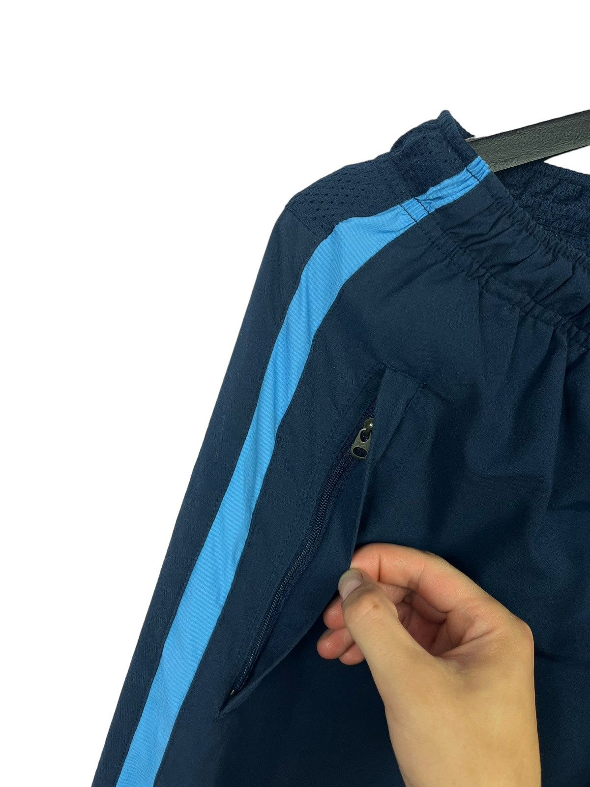 Nike × Vintage Vintage Nile Logo Swoosh y2k Dark Blue Track Pants Size US 30 / EU 46 - 4 Thumbnail