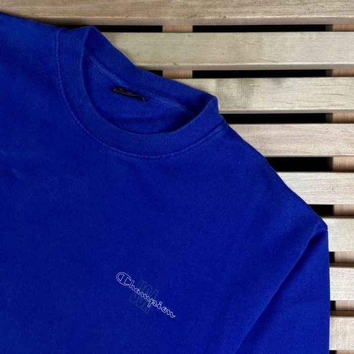 Champion × Vintage Mens Sweatshirt Champion Vintage Size XL Blue Size US XL / EU 56 / 4 - 2 Thumbnail