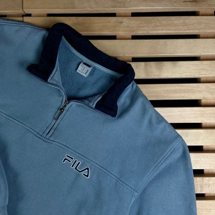 Fila × Vintage Mens Fleece Pullover Sweatshirt Fila Vintage Size XL Size US XL / EU 56 / 4 - 2 Thumbnail