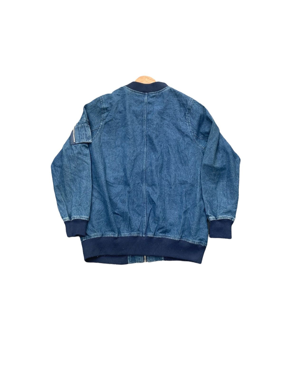 Japanese Brand Olive des Olive Denim Bomber Jacket Size L / US 10 / IT 46 - 9 Thumbnail