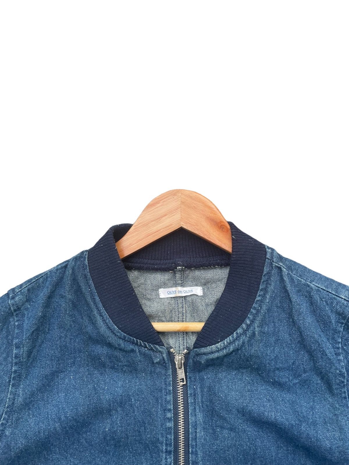 Japanese Brand Olive des Olive Denim Bomber Jacket Size L / US 10 / IT 46 - 8 Thumbnail