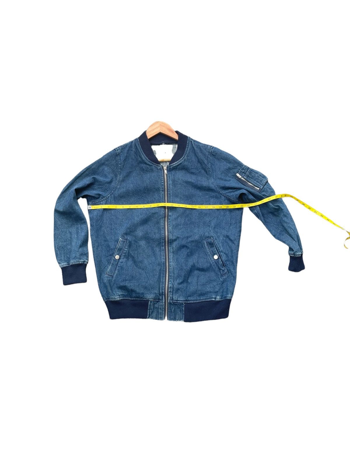 Japanese Brand Olive des Olive Denim Bomber Jacket Size L / US 10 / IT 46 - 2 Thumbnail