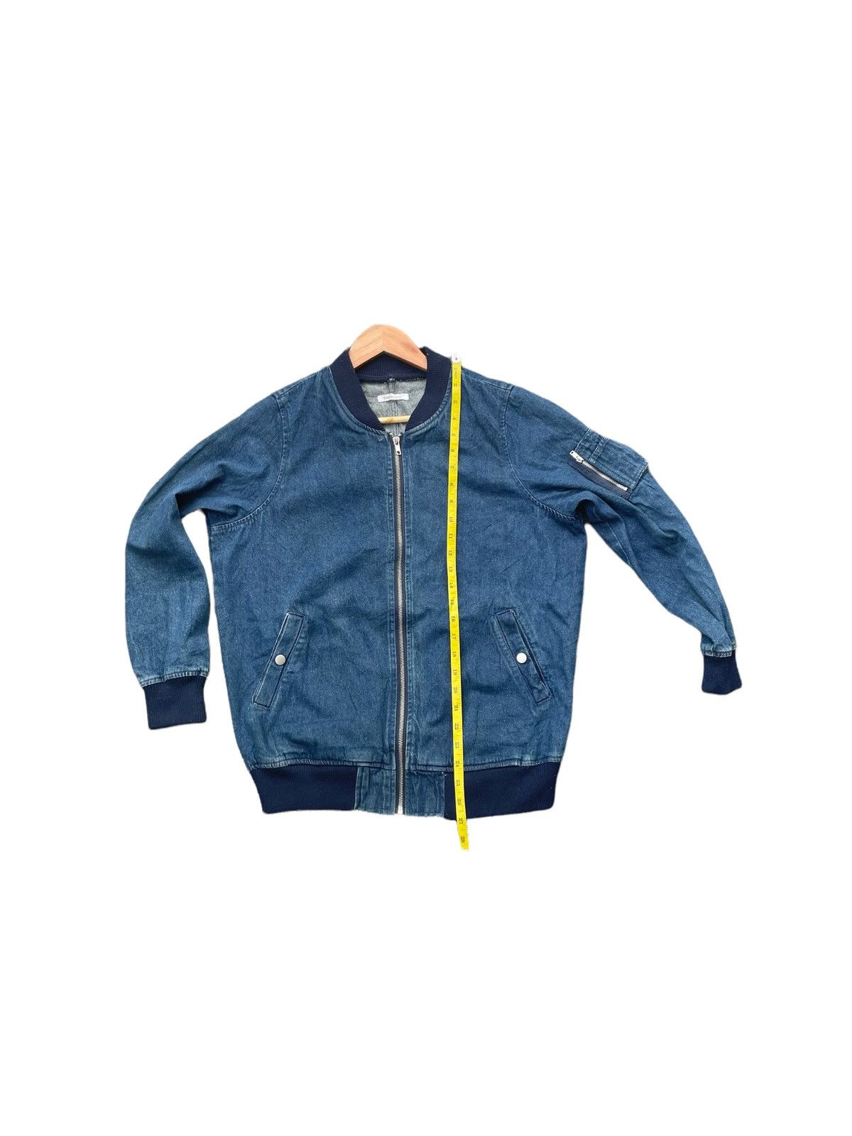 Japanese Brand Olive des Olive Denim Bomber Jacket Size L / US 10 / IT 46 - 3 Thumbnail