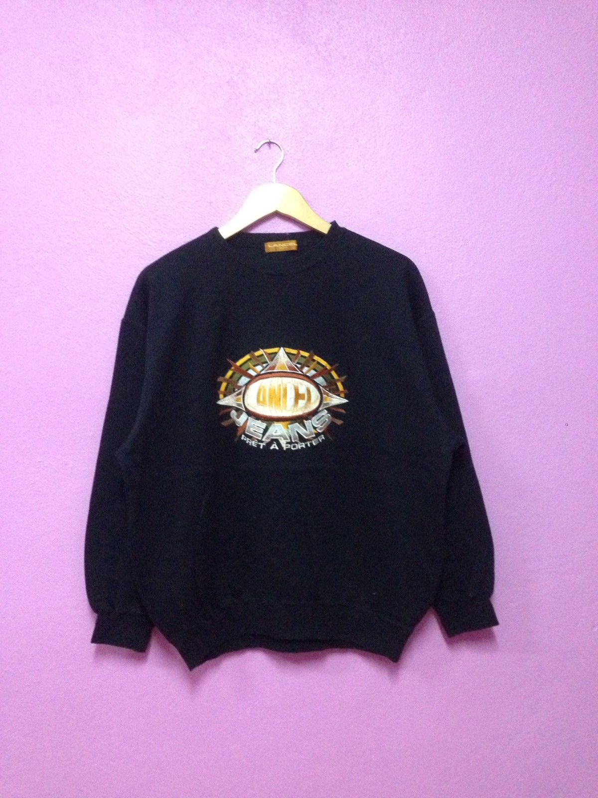 Lancel Vintage 90's Lancel Jeans Paris Sweatshirts Size US L / EU 52-54 / 3 - 1 Thumbnail