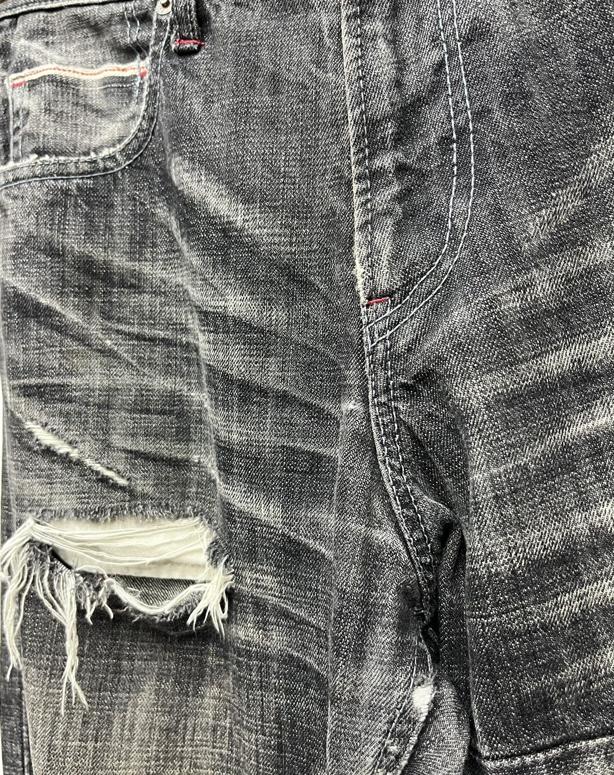 Real Japan Blues 🔥Vintage HIROMICHI Thrashed Natural Worn-Out Selvedge Denim Size US 32 / EU 48 - 4 Thumbnail