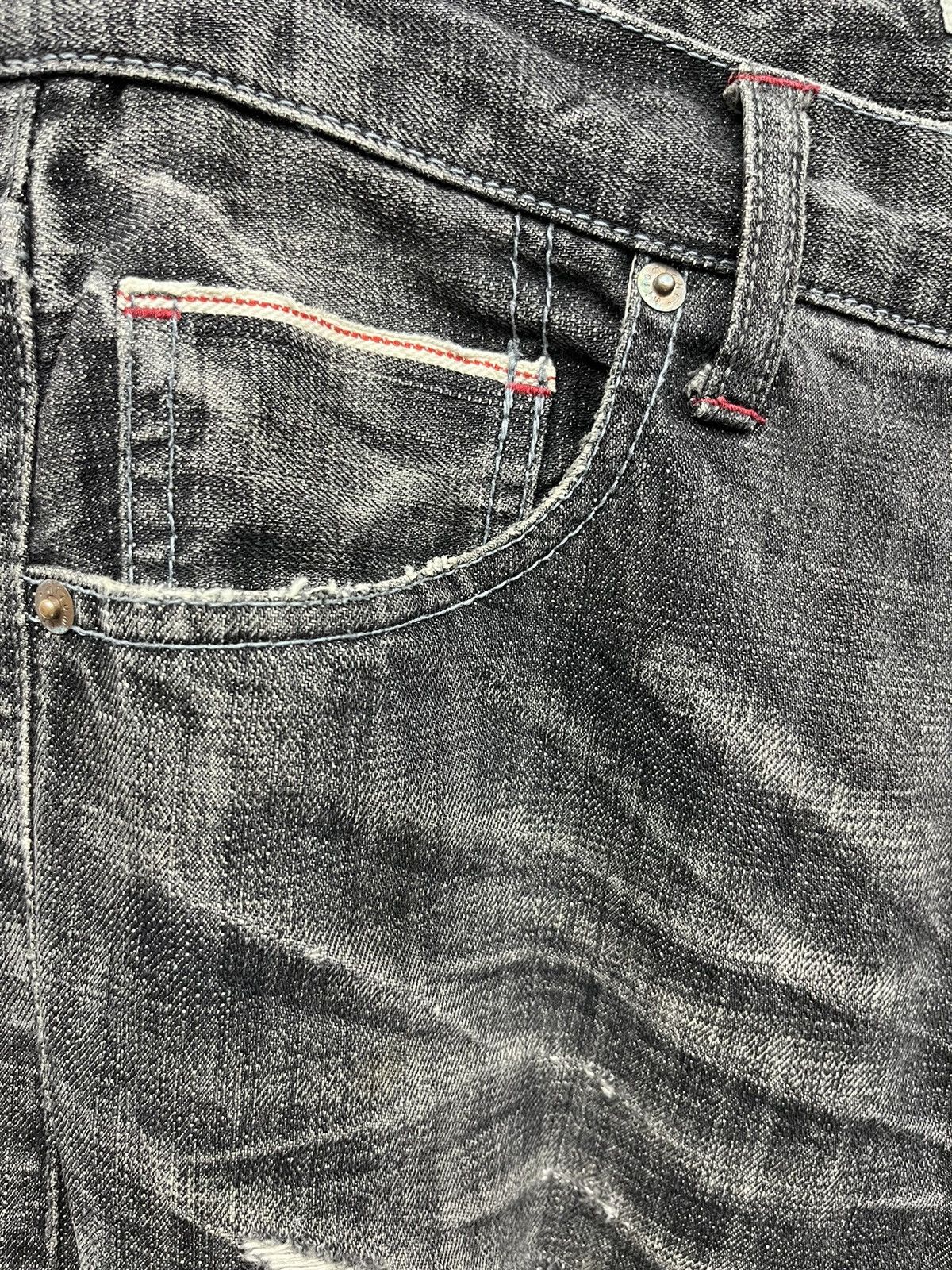 Real Japan Blues 🔥Vintage HIROMICHI Thrashed Natural Worn-Out Selvedge Denim Size US 32 / EU 48 - 16 Thumbnail