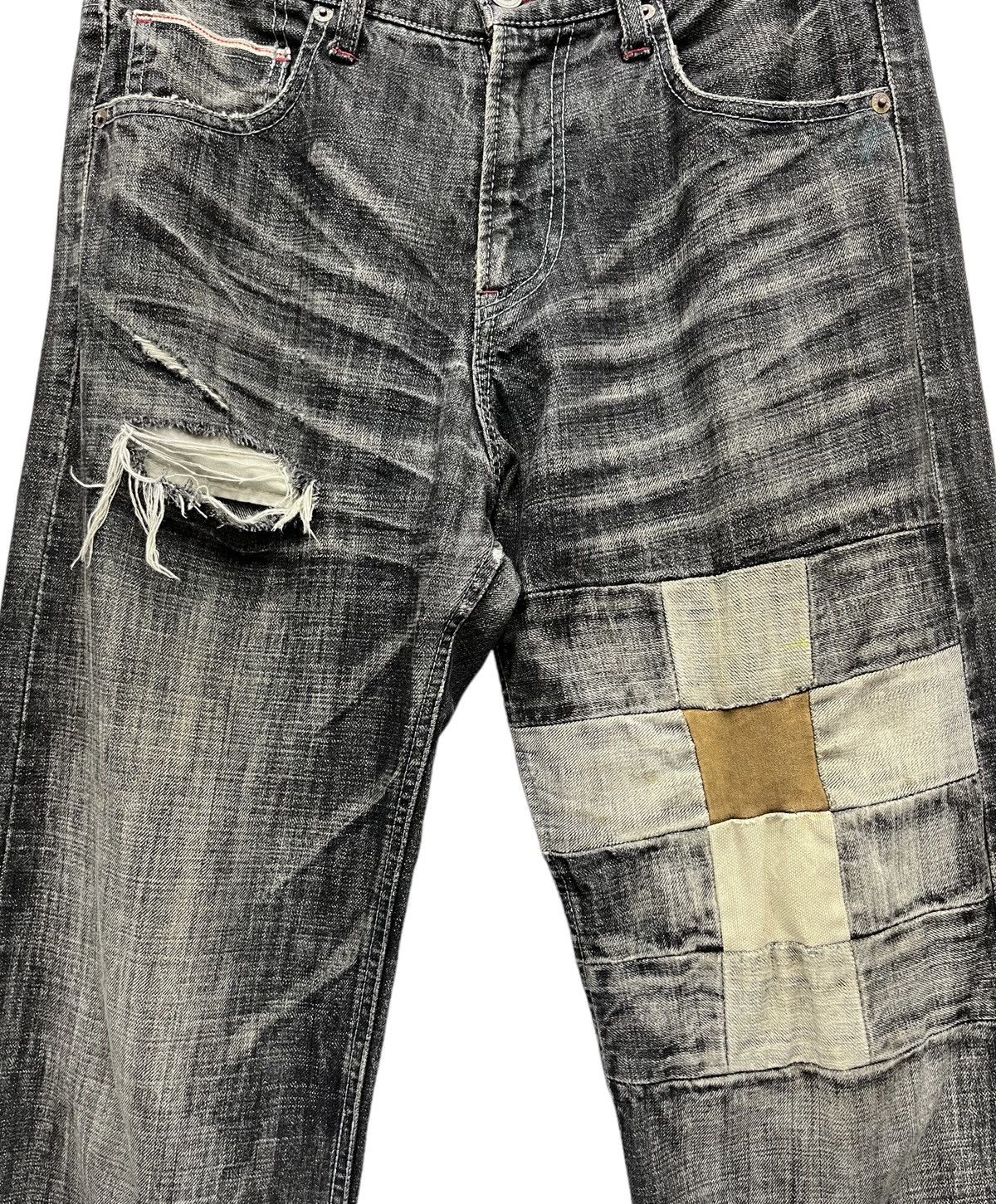 Real Japan Blues 🔥Vintage HIROMICHI Thrashed Natural Worn-Out Selvedge Denim Size US 32 / EU 48 - 3 Thumbnail