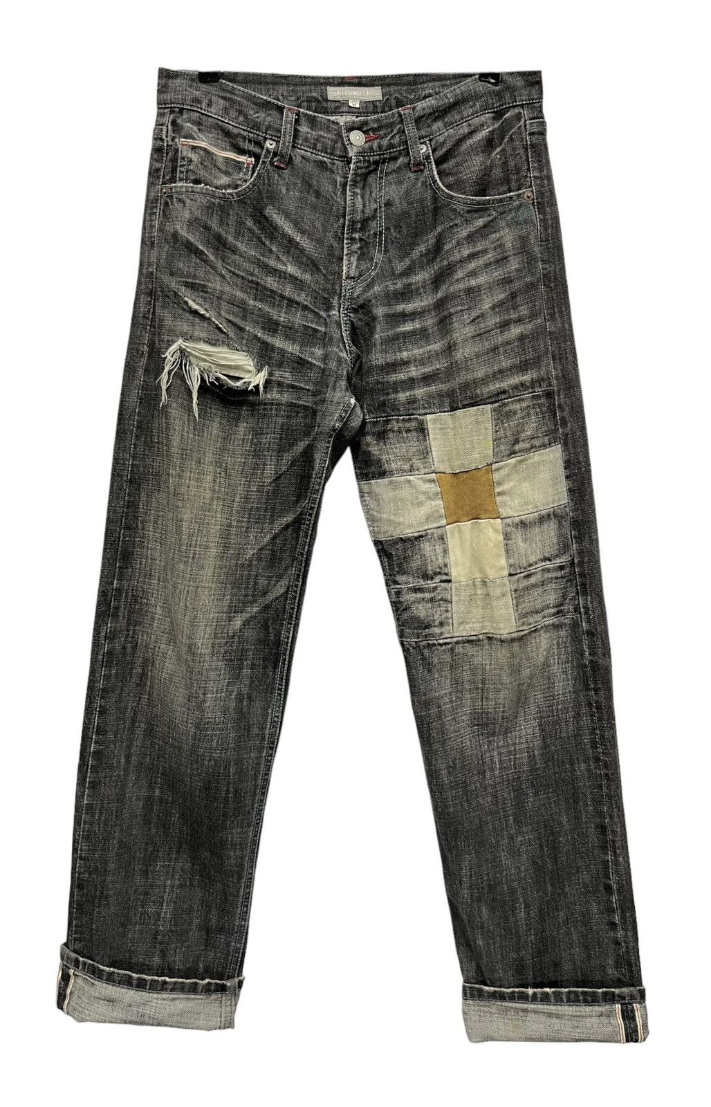 Real Japan Blues 🔥Vintage HIROMICHI Thrashed Natural Worn-Out Selvedge Denim Size US 32 / EU 48 - 2 Thumbnail