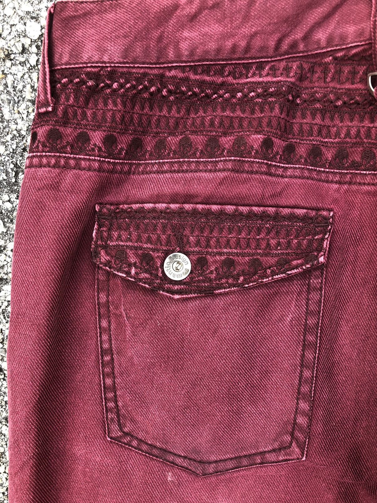 semanticdesign Japanese Semantic Design Jeans Embroidered punk style Size US 34 / EU 50 - 14 Thumbnail