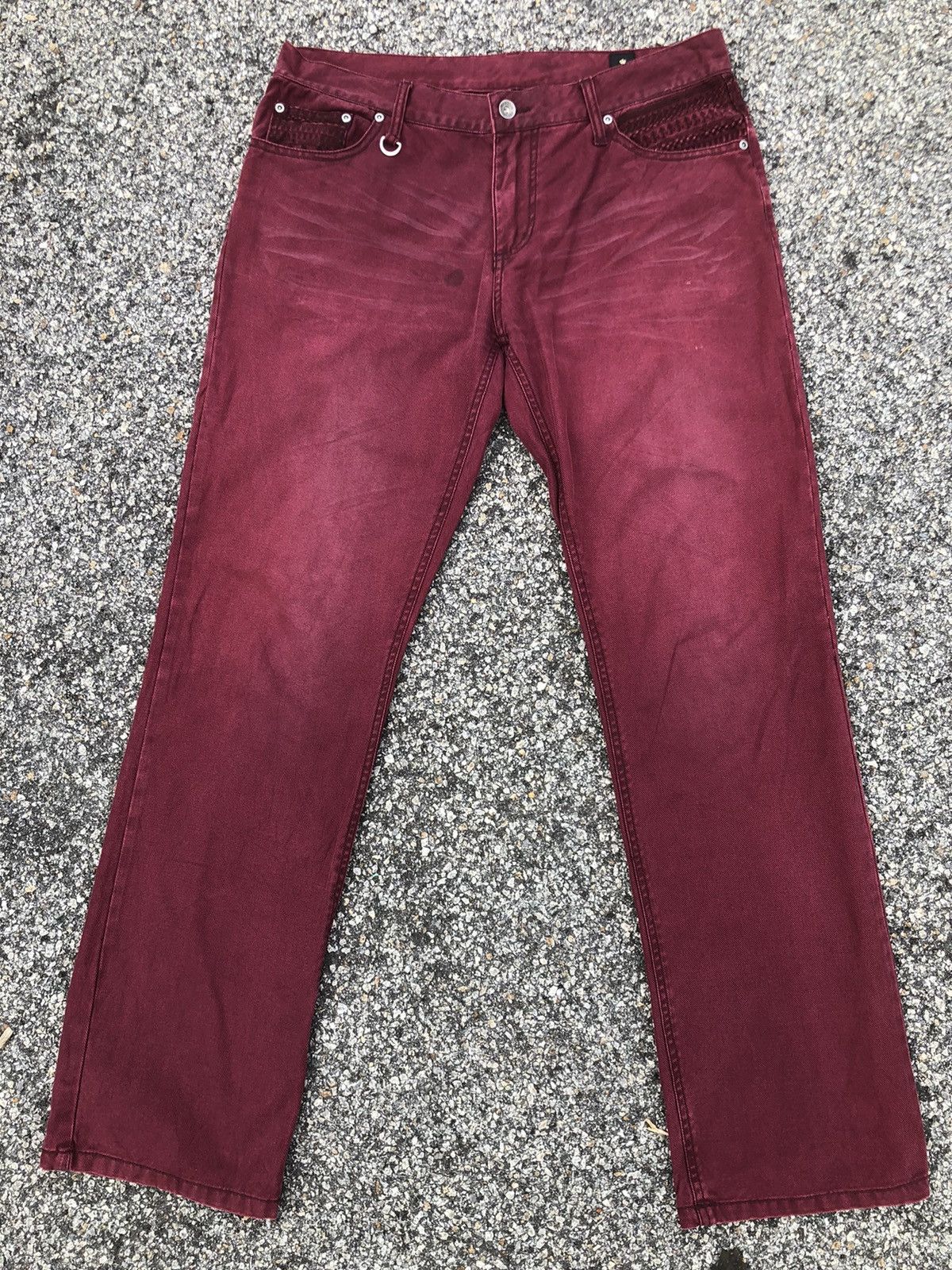 Japanese Semantic Design Jeans Embroidered punk style