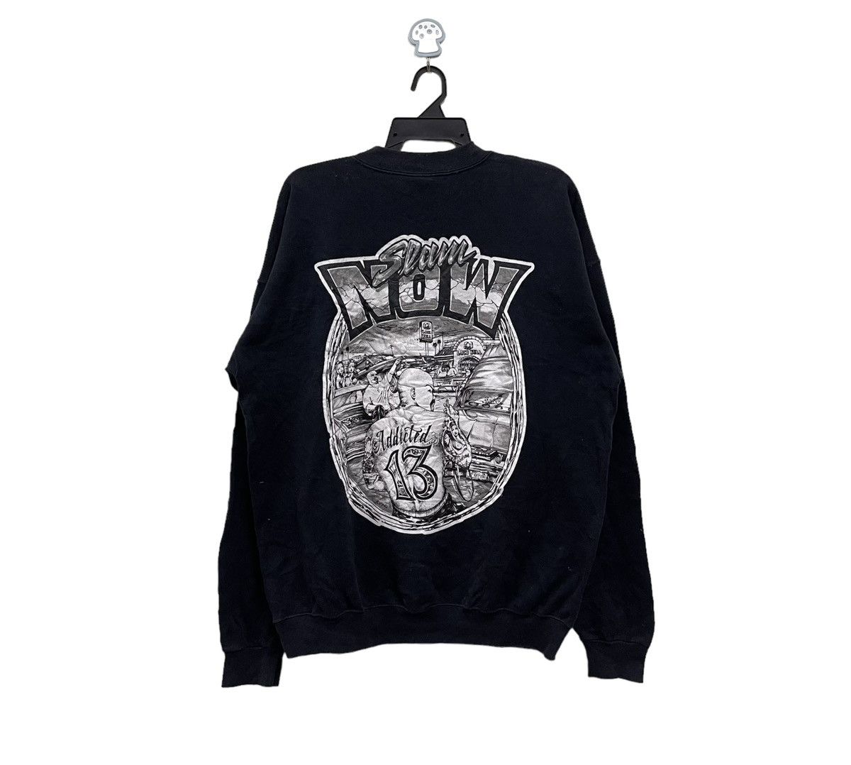 Vintage Vintage 90s addicted 13 sweatshirt gangster mafia mob Size US XL / EU 56 / 4 - 1 Thumbnail