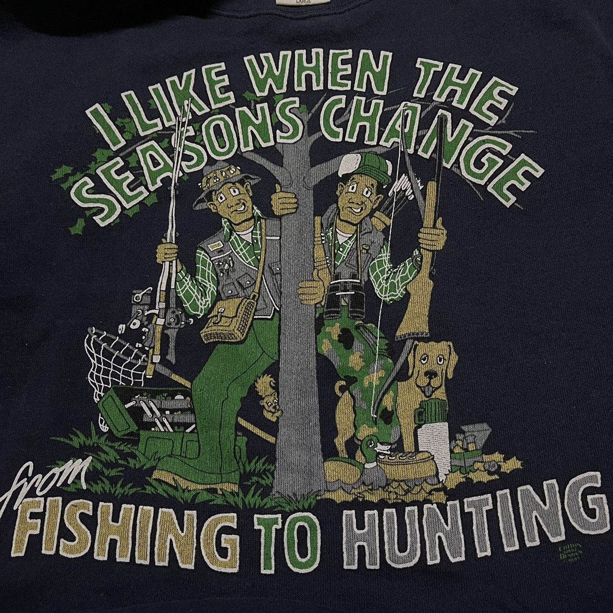 Hunter Vintage 90s fishing to hunting sweatshirt pullover Size US M / EU 48-50 / 2 - 2 Thumbnail