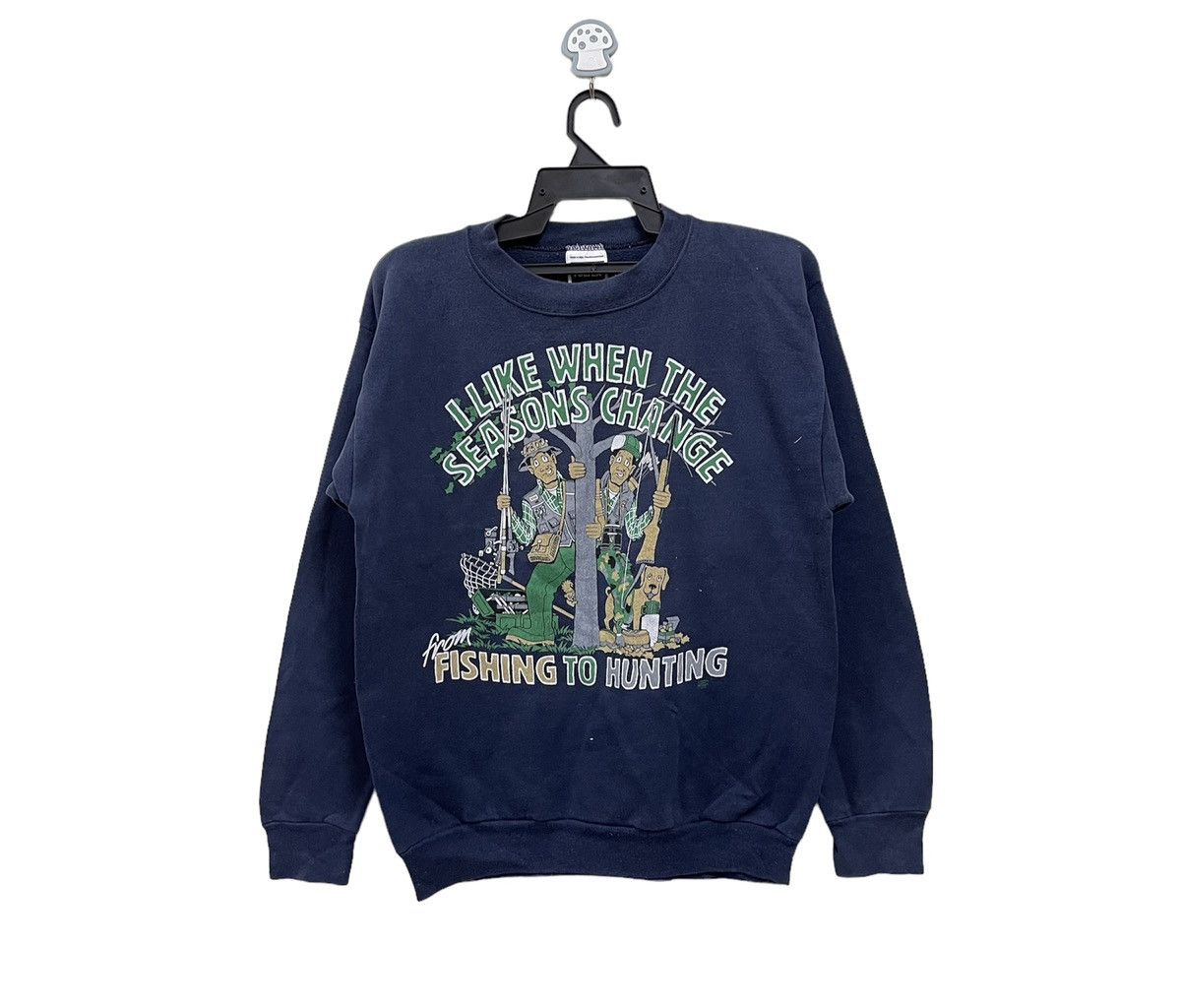 Vintage 90s fishing to hunting sweatshirt pullover