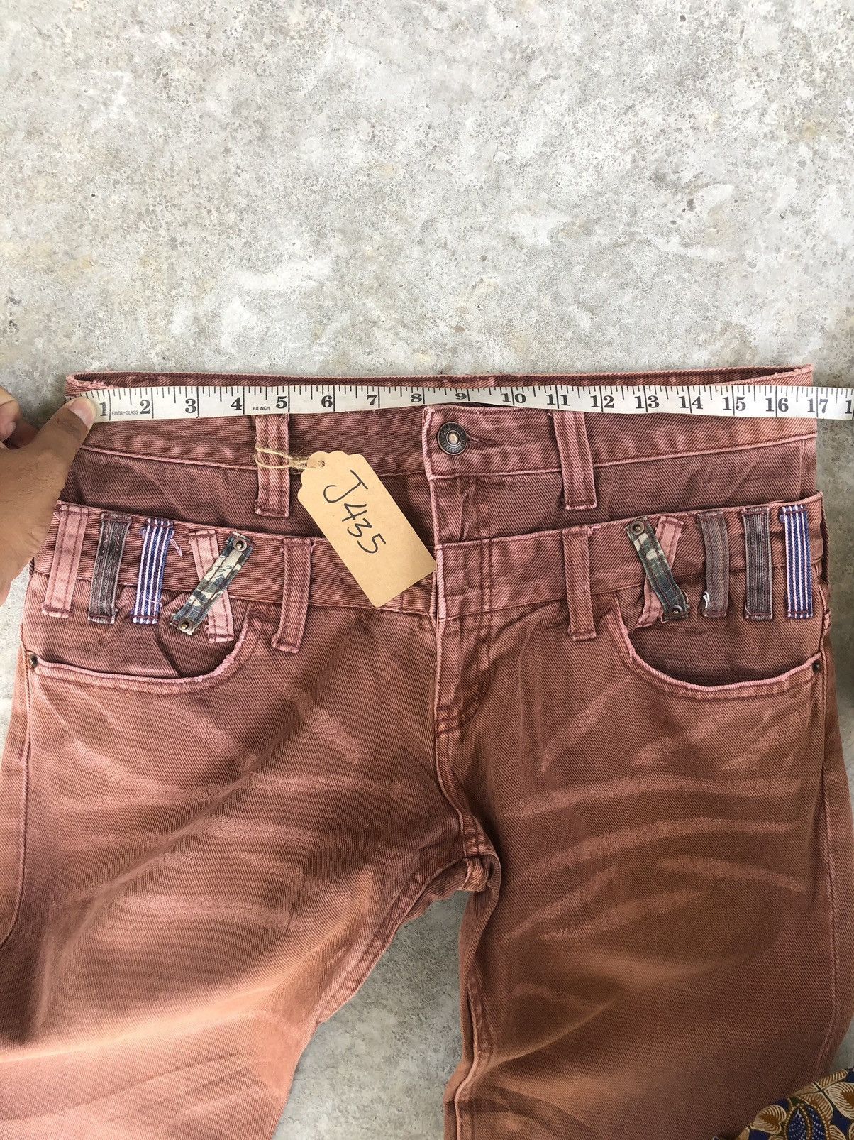 Hysteric Glamour Japanese Dominate Double Waist Distressed Jeans Size US 33 - 18 Thumbnail