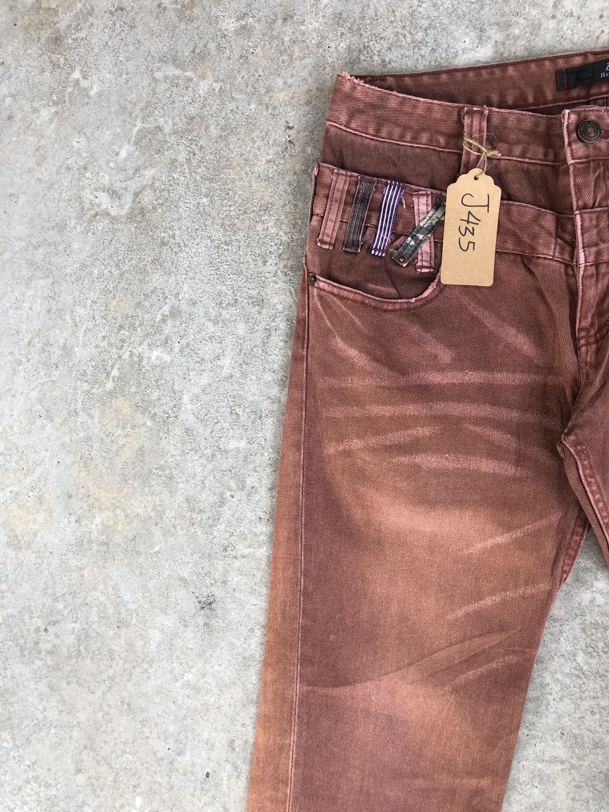 Hysteric Glamour Japanese Dominate Double Waist Distressed Jeans Size US 33 - 4 Thumbnail