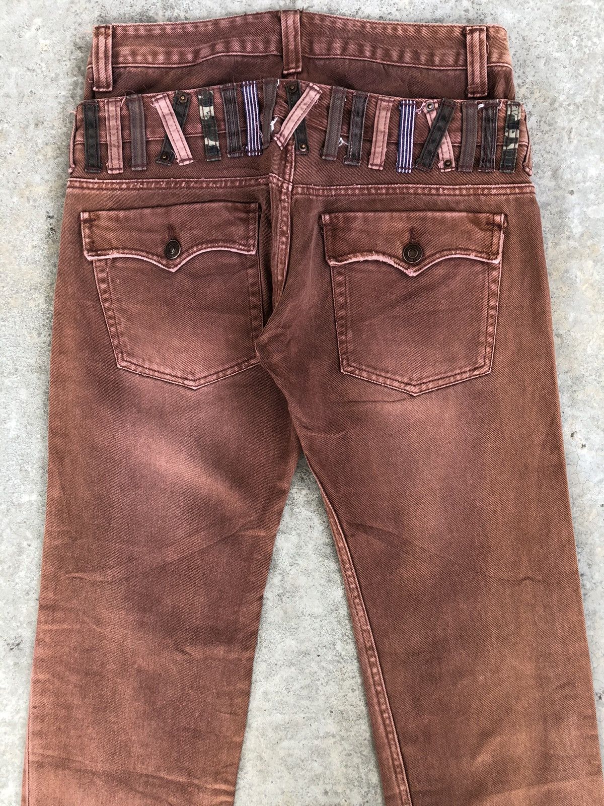 Hysteric Glamour Japanese Dominate Double Waist Distressed Jeans Size US 33 - 8 Thumbnail