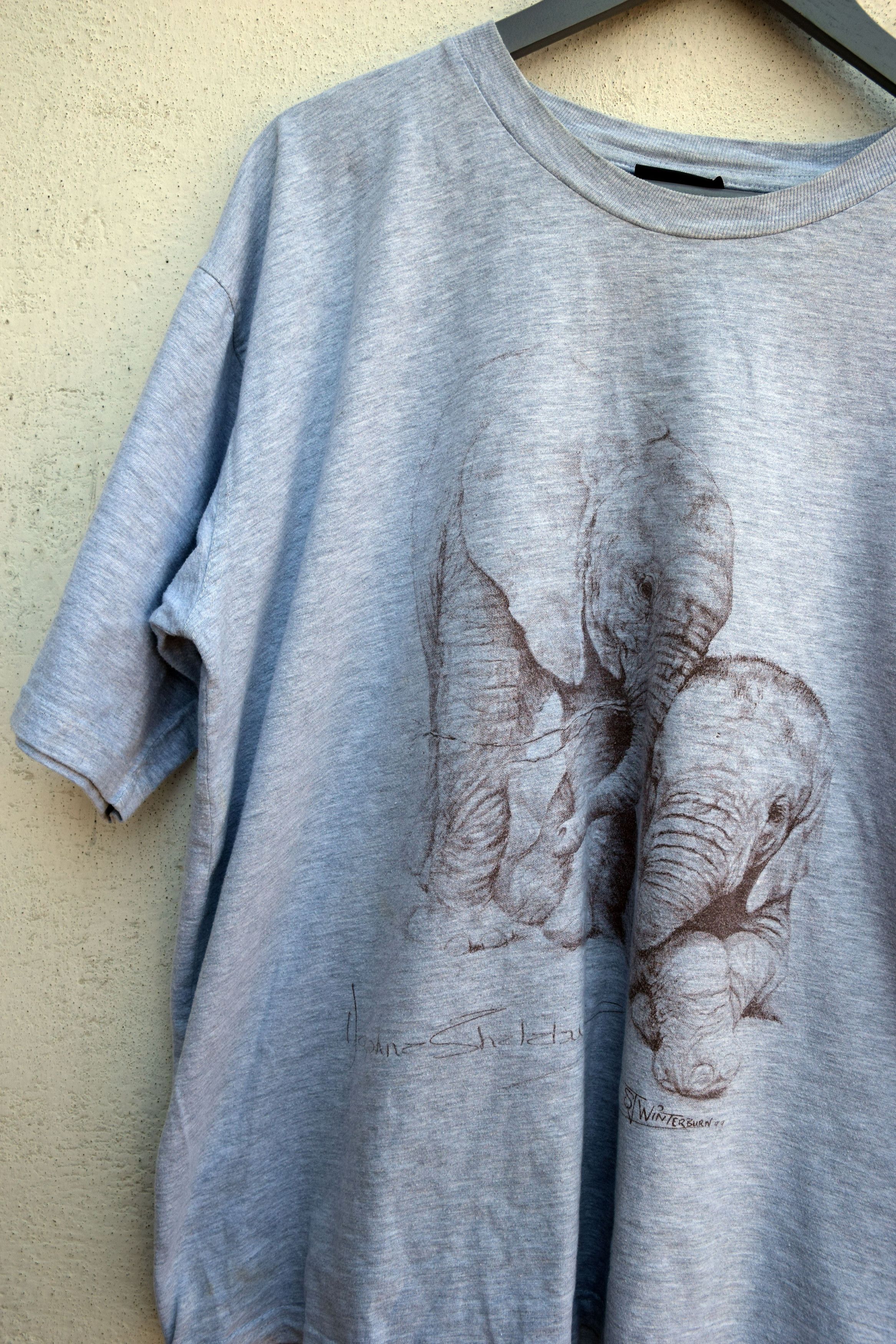 Vintage 1999 Elephant T-shirt XXL animal tee Size US XXL / EU 58 / 5 - 4 Thumbnail
