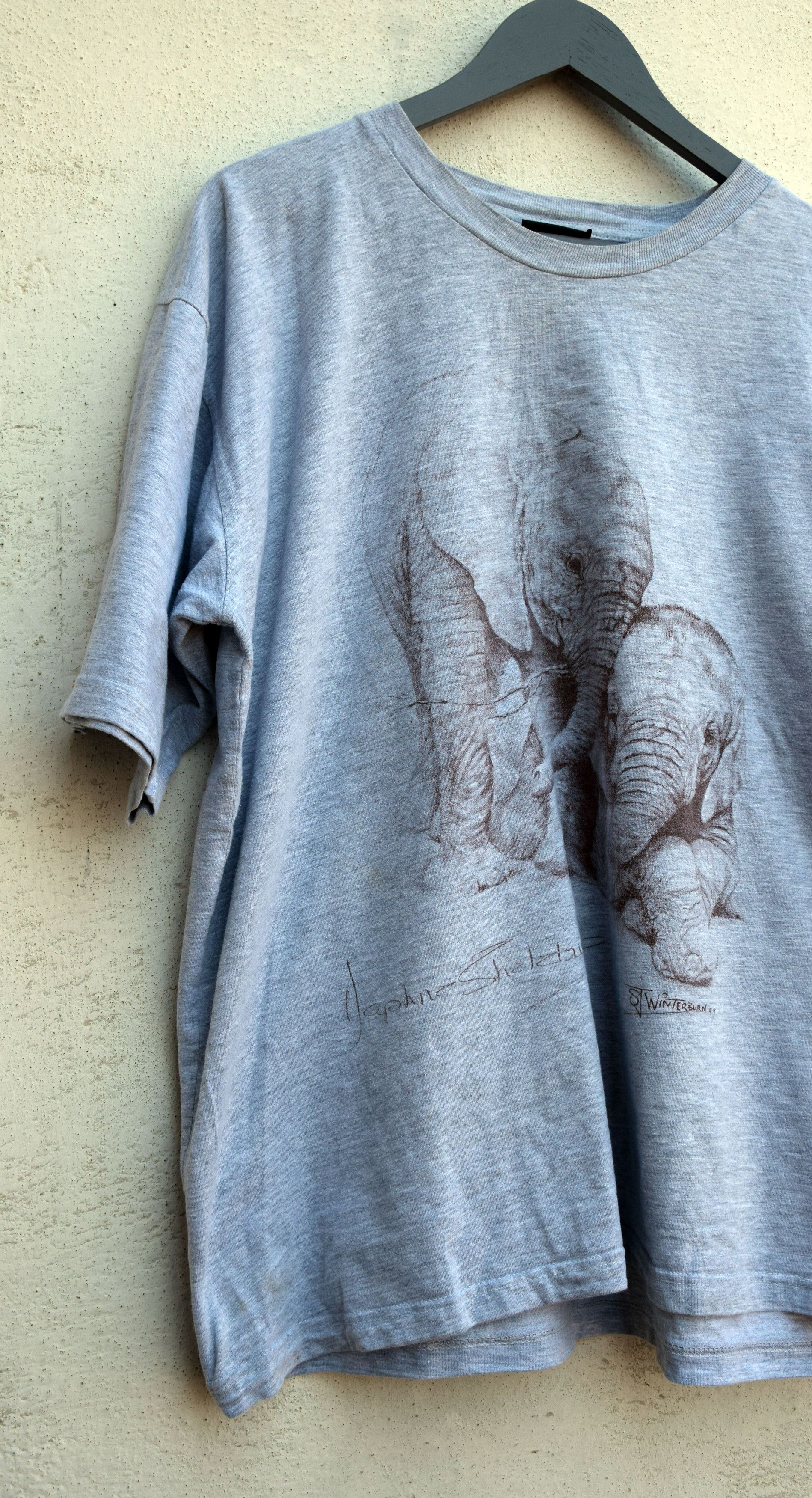 Vintage 1999 Elephant T-shirt XXL animal tee Size US XXL / EU 58 / 5 - 2 Thumbnail