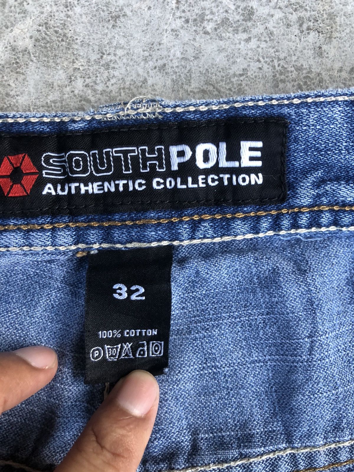 Southpole Southpole Embroidered Baggy hip jop Distressed Jeans Size US 31 - 16 Thumbnail