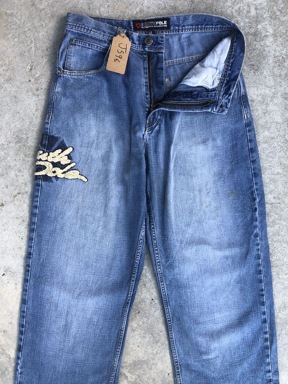 Southpole Southpole Embroidered Baggy hip jop Distressed Jeans Size US 31 - 3 Thumbnail
