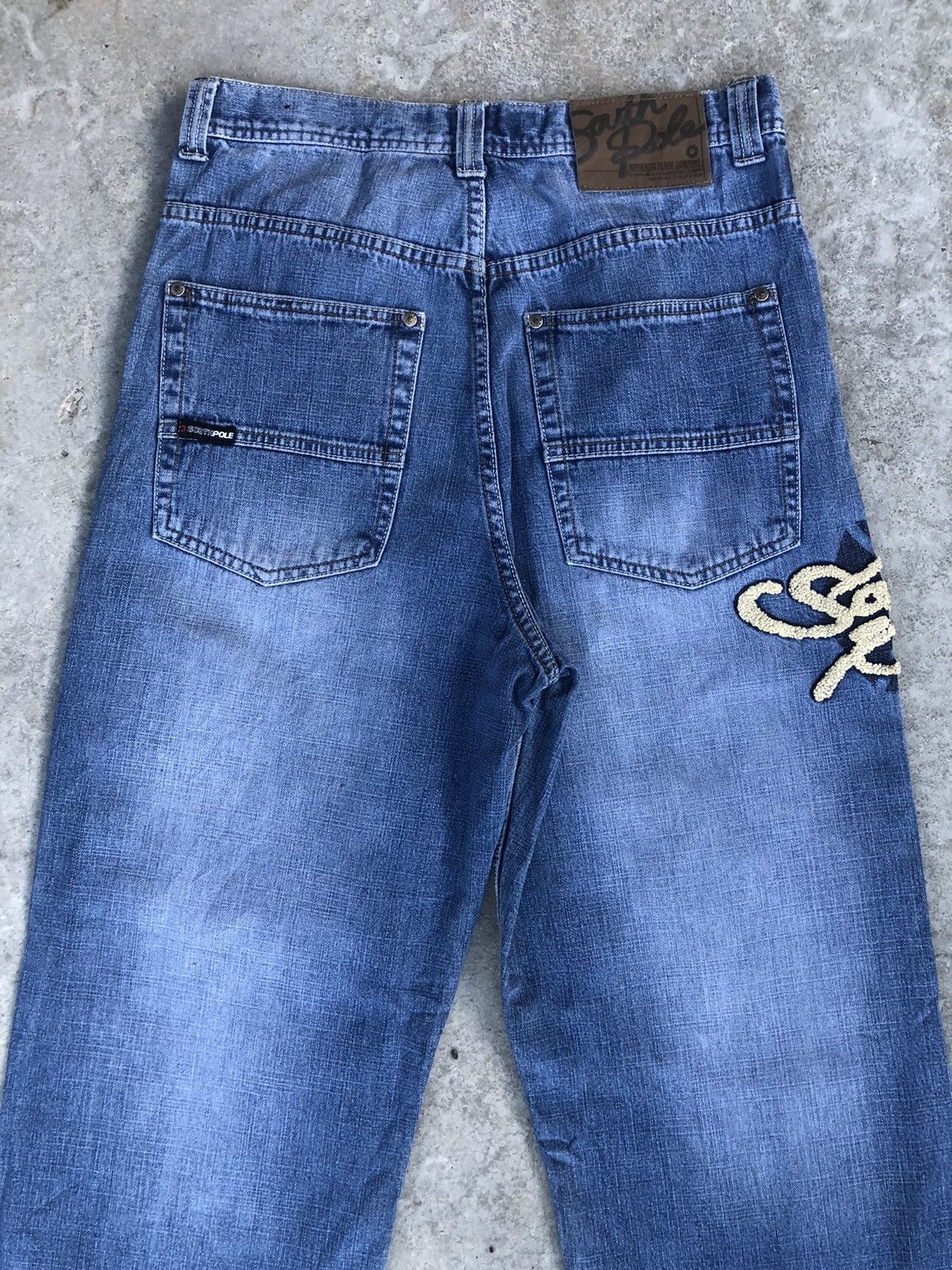 Southpole Southpole Embroidered Baggy hip jop Distressed Jeans Size US 31 - 8 Thumbnail