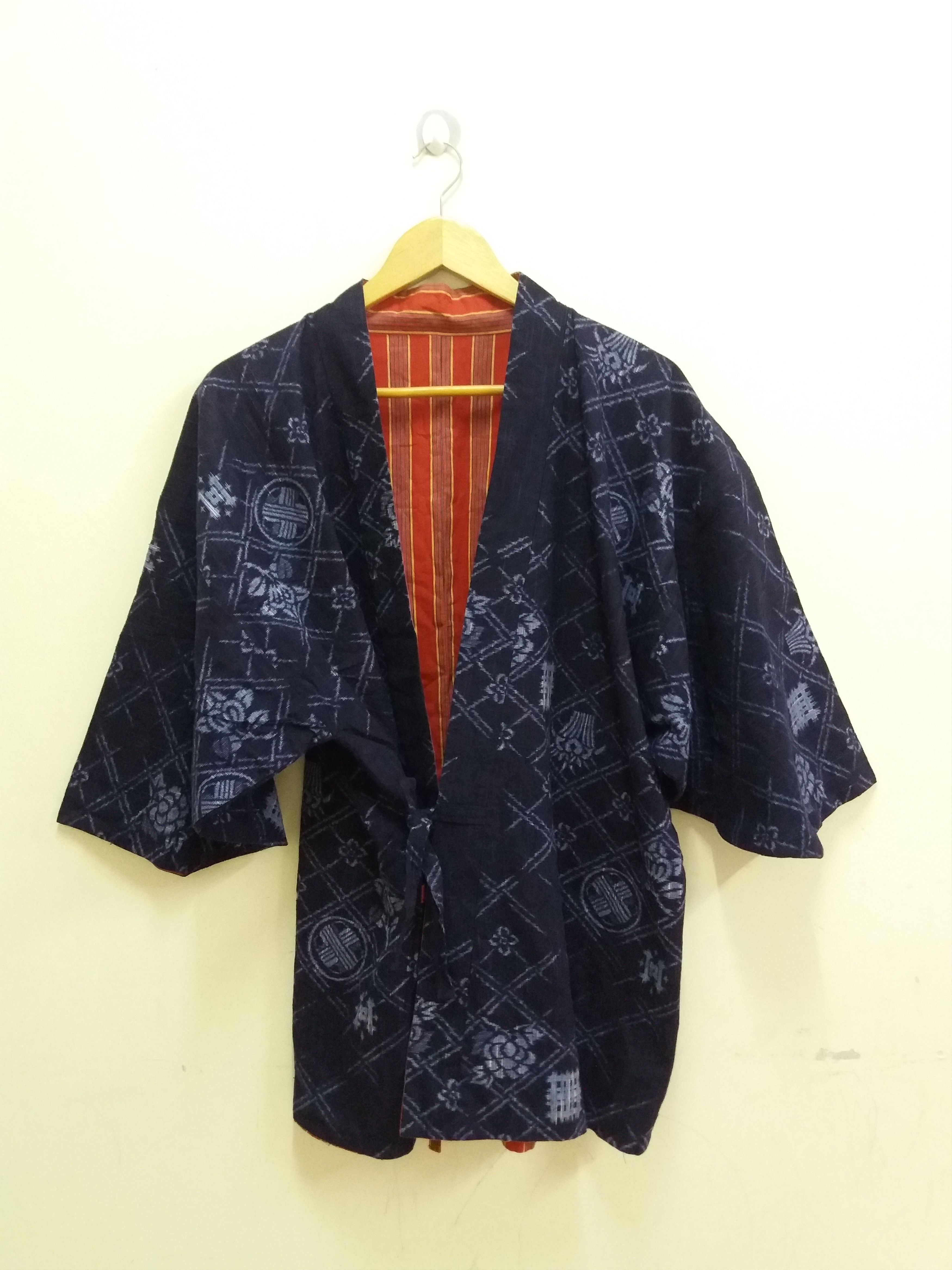 image of Kimono Japan Dragon Sanjuro Kimono Japanese Traditional Like Kapital/visvim in Blue (Size Large)