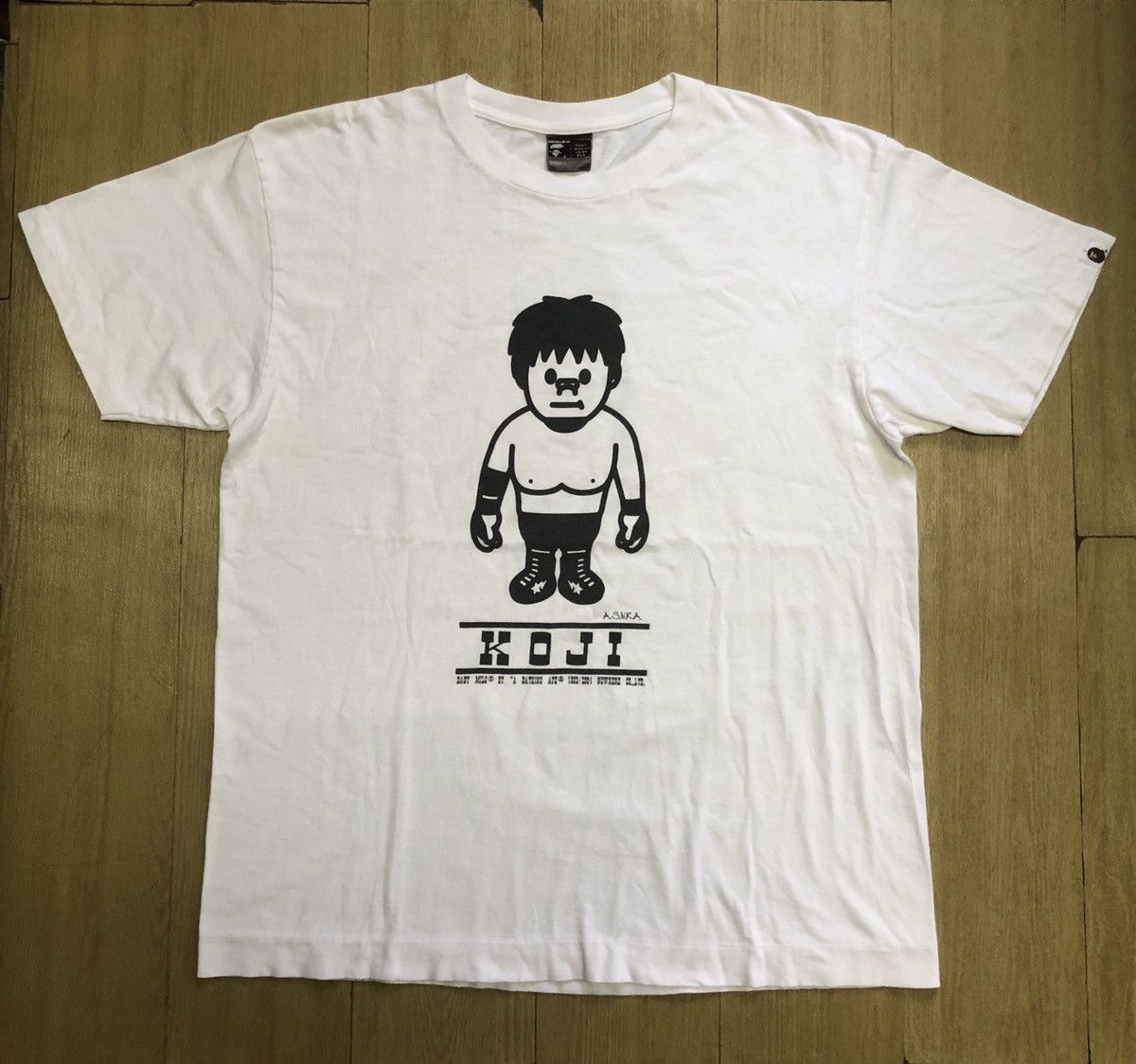 Bape 2004 A Bape x Satoshi Kojima Wrestling Tee Size US XL / EU 56 / 4 - 1 Thumbnail