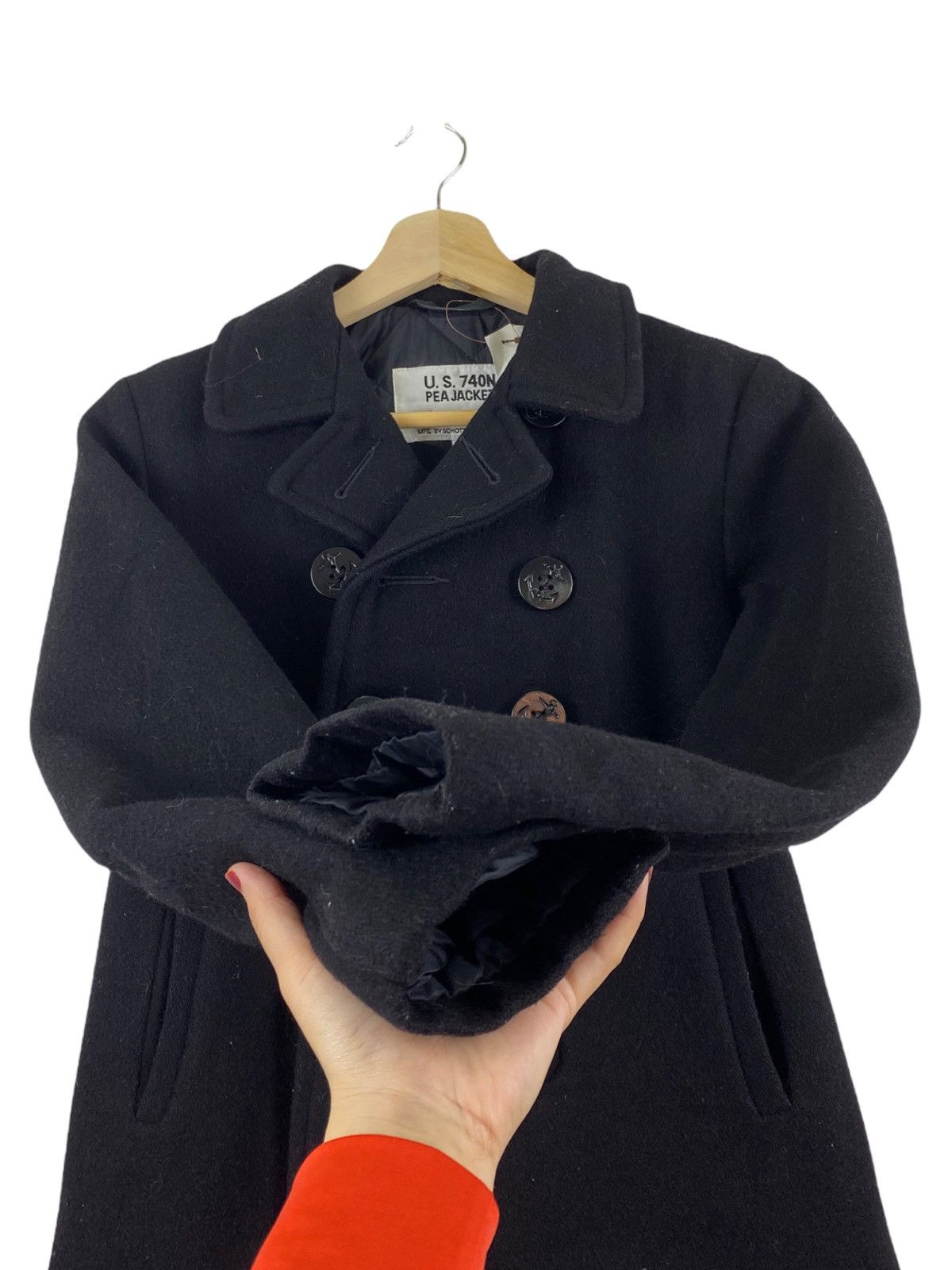 Schott US 740N SCHOTT NAVY PEA JACKET Size US S / EU 44-46 / 1 - 8 Thumbnail