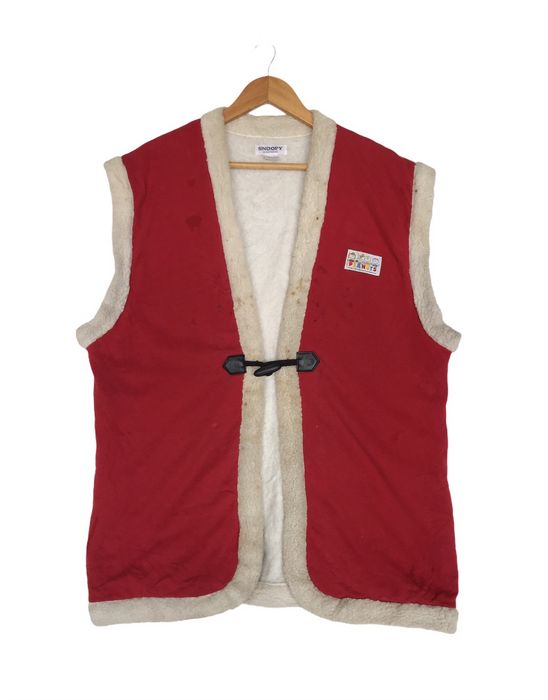 Peanuts Vintage Snoopy Peanuts Sleepwear Vest Sherpa lining Grailed