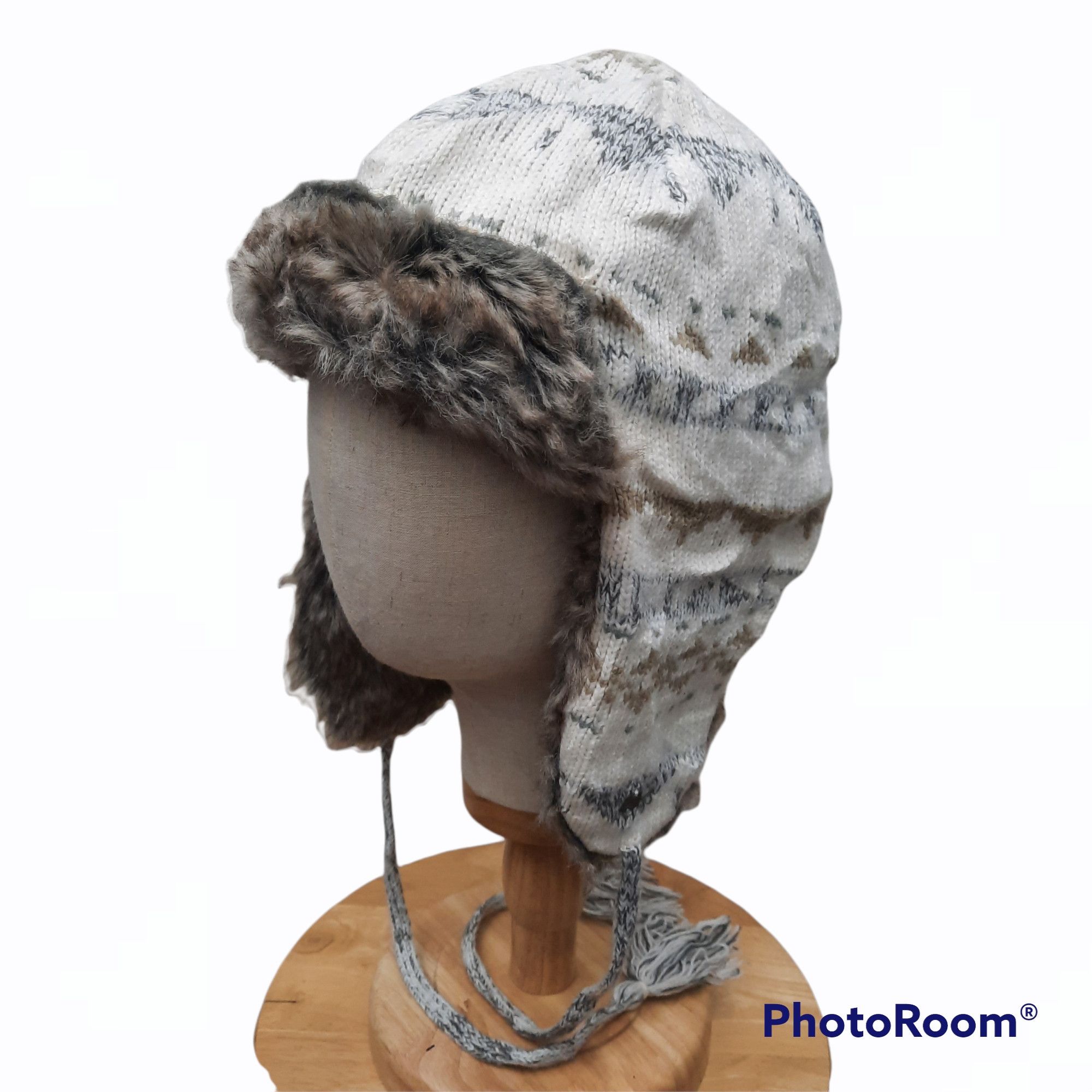 image of Archival Clothing x Eddie Bauer Nepali Stripes Earflap Beanie Hat, Men's