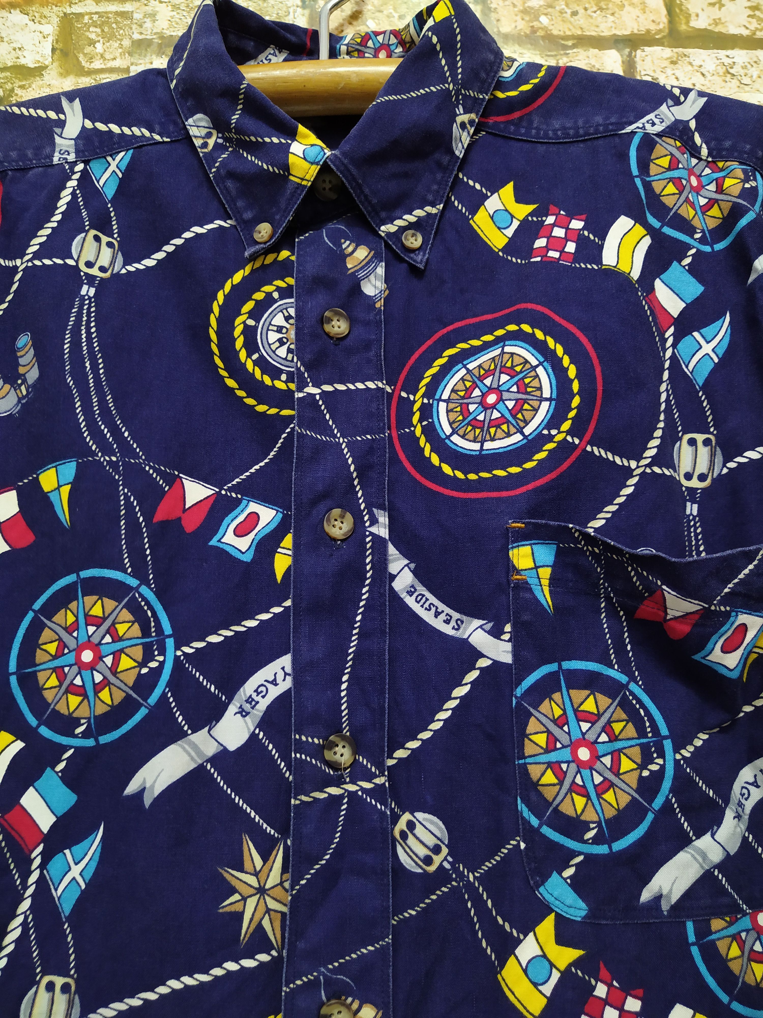Van Heusen 90s VAN HEUSEN FULL PRINT BUTTON SHIRT (B264) Size US L / EU 52-54 / 3 - 2 Thumbnail
