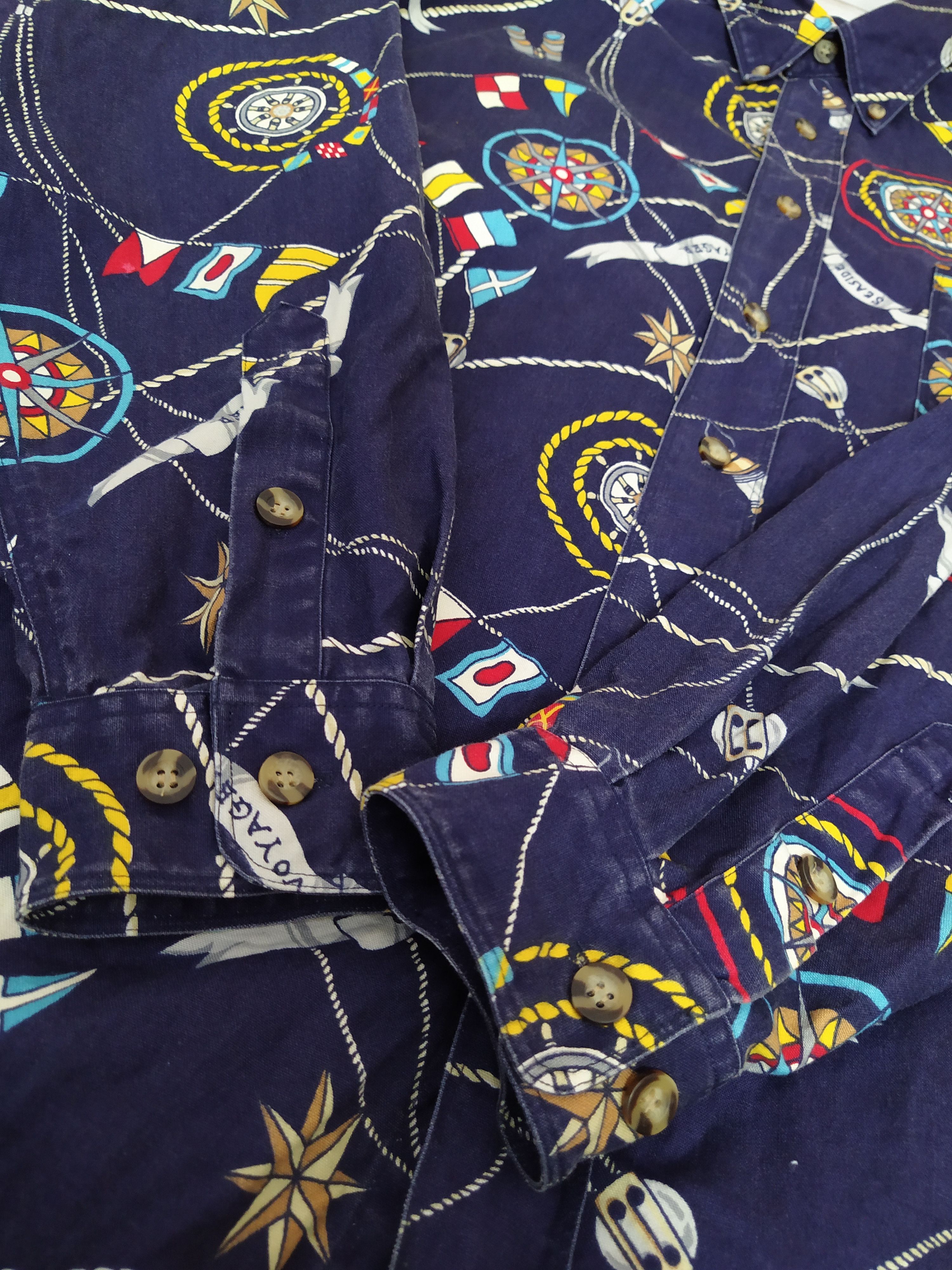Van Heusen 90s VAN HEUSEN FULL PRINT BUTTON SHIRT (B264) Size US L / EU 52-54 / 3 - 4 Thumbnail