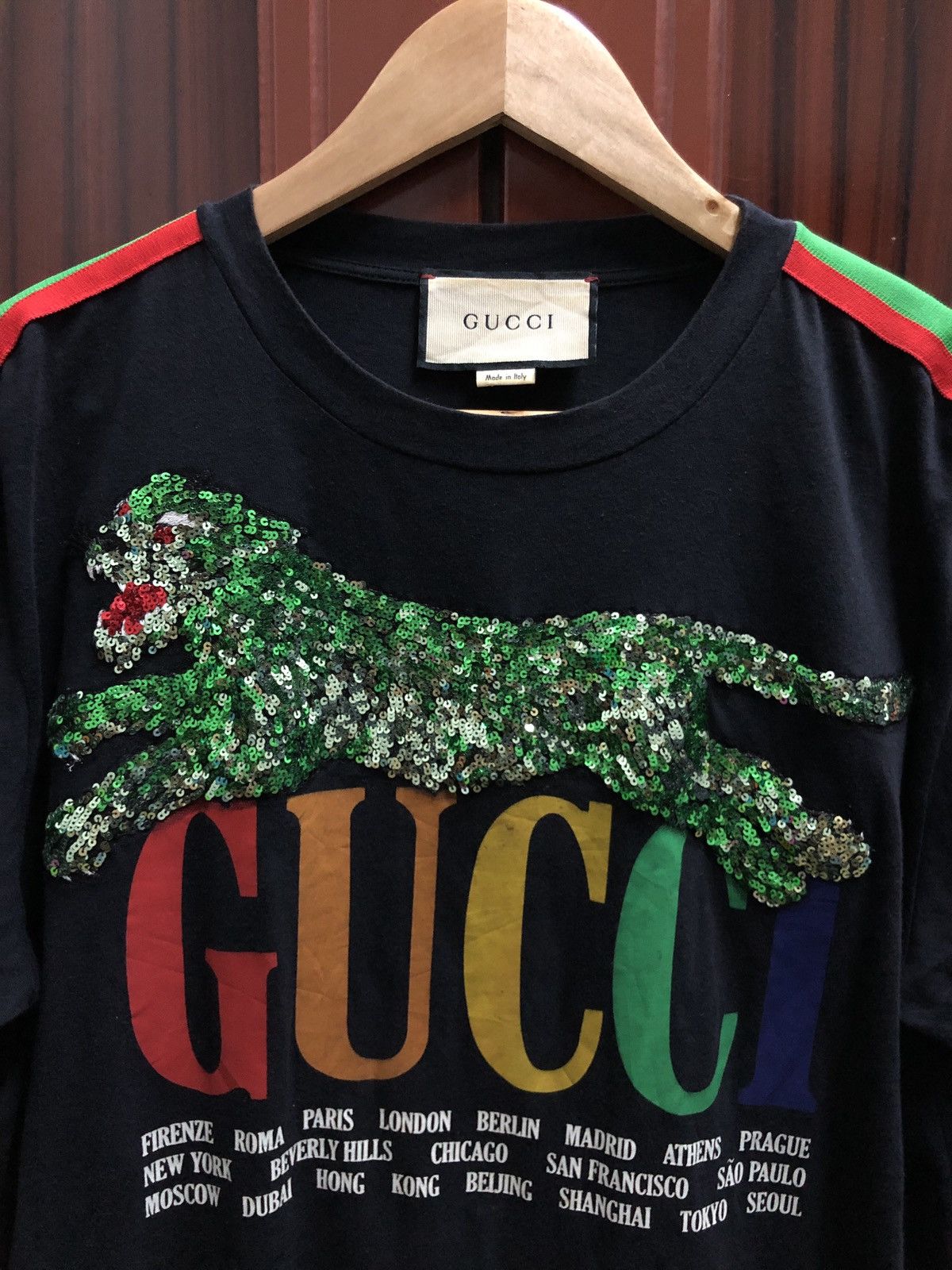 Gucci 🔥Gucci City Sequin Panther Tshirts Size XS / US 0-2 / IT 36-38 - 2 Thumbnail