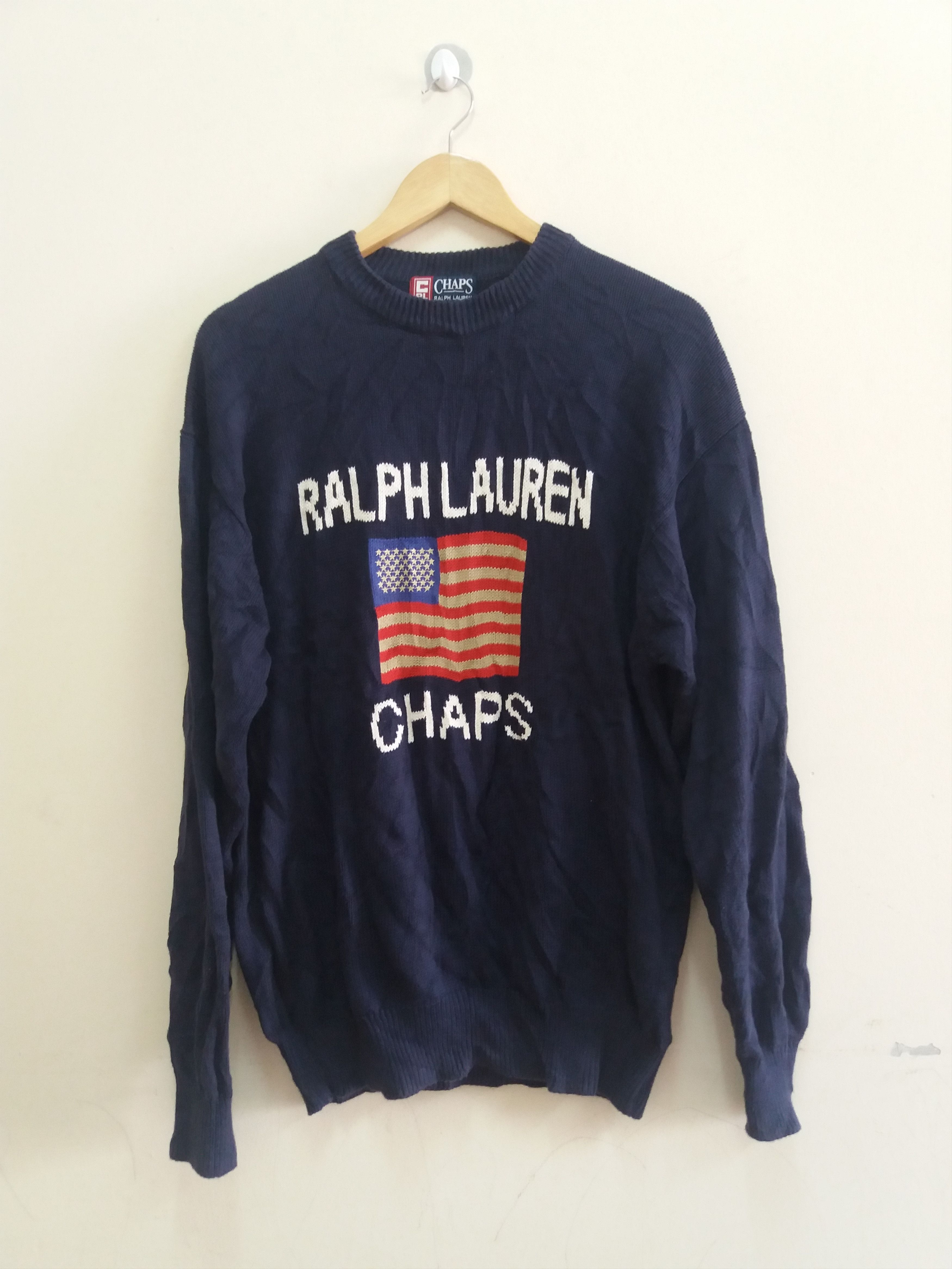 Vintage Chaps Ralph Lauren American Flag Crewneck 