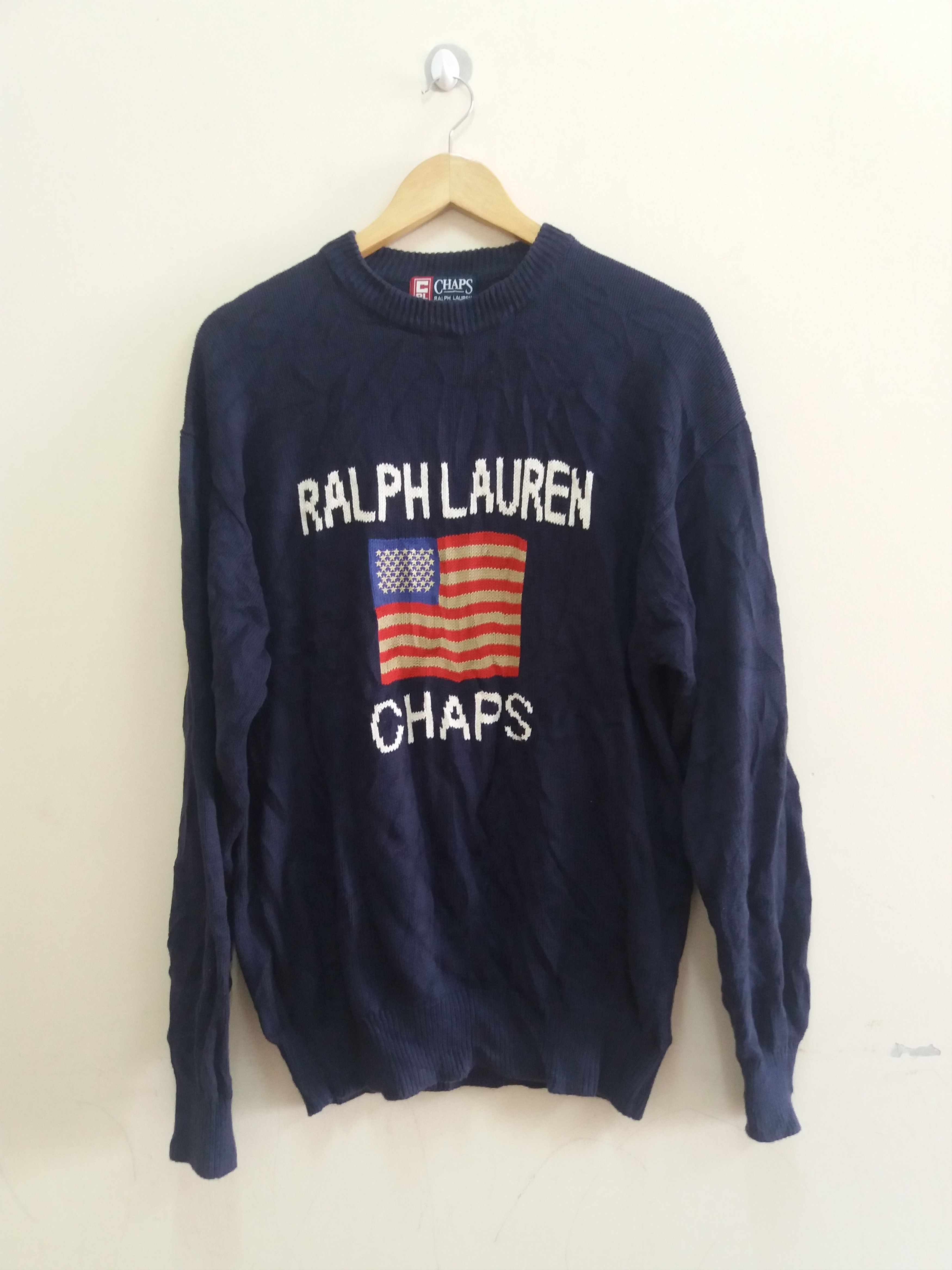 Ralph Lauren Chaps ralph lauren knitwear/sweaters usa flag logo size L Grailed