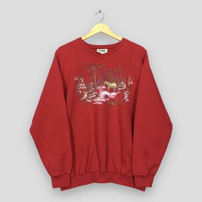 Vintage Vintage Northern Reflections Sled Horses Sweatshirt Large